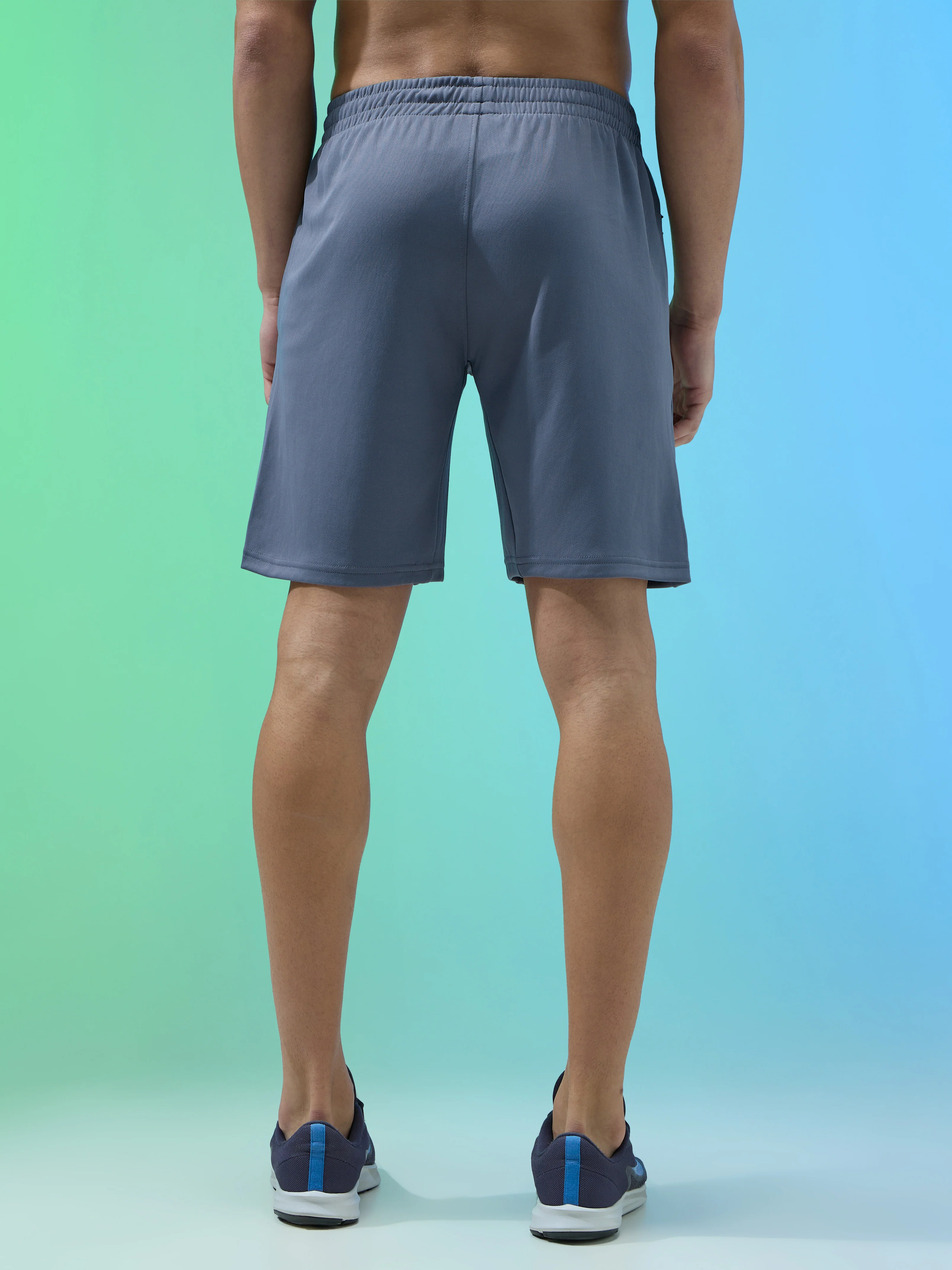Men Solid Slim Fit Shorts with TECHNO DRY - Image 3