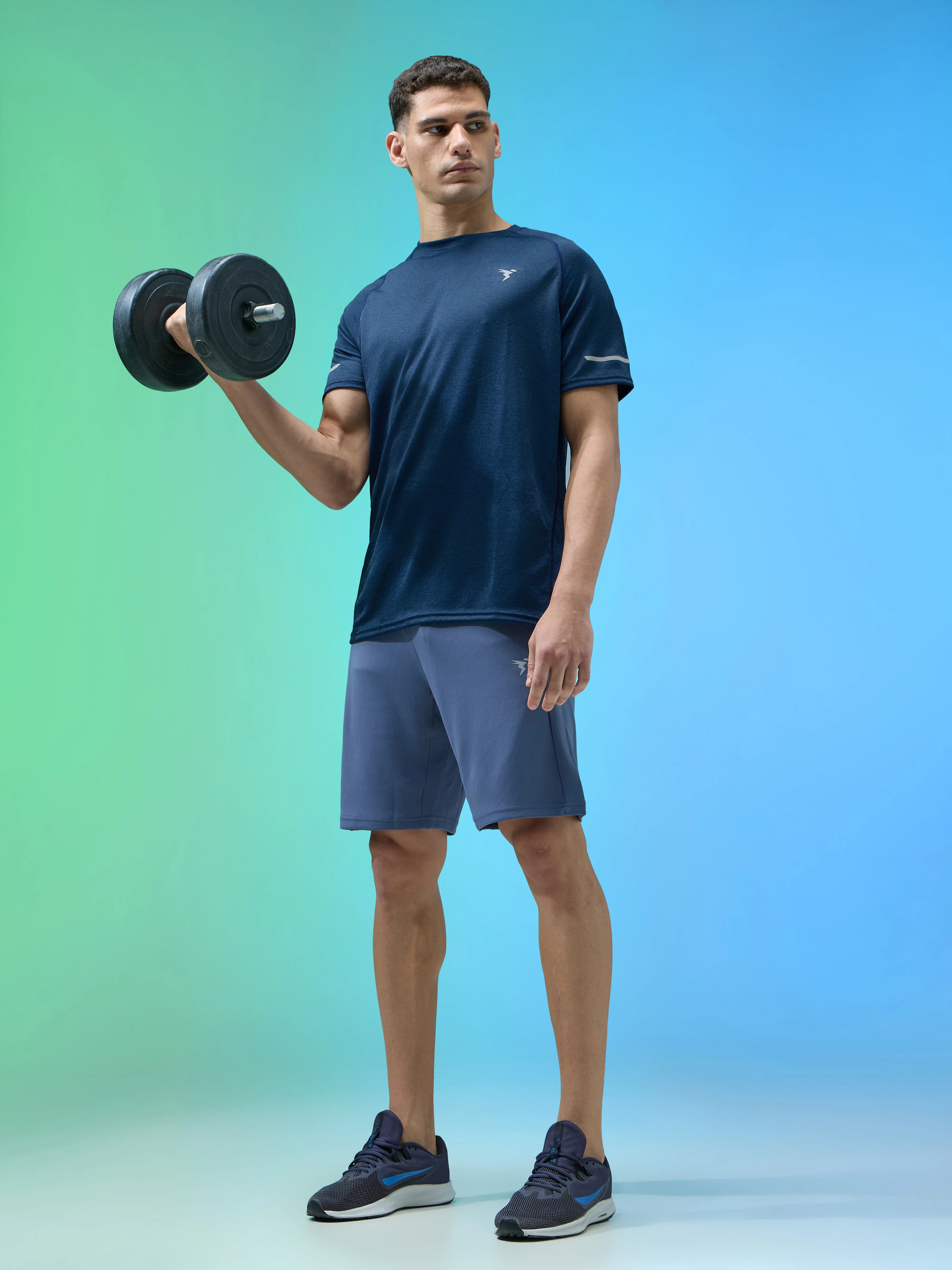 Men Solid Slim Fit Shorts with TECHNO DRY - Image 5