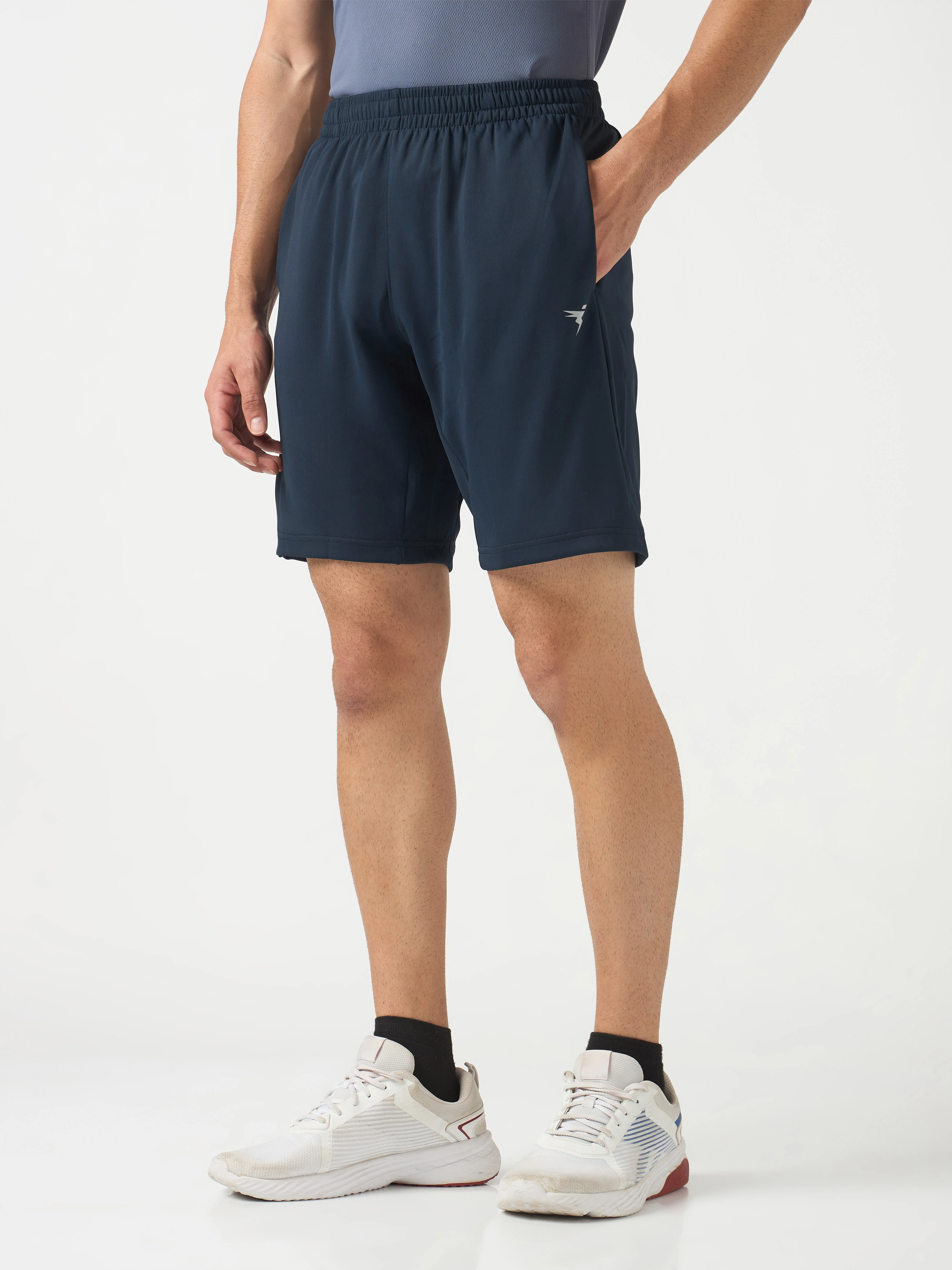 Men Solid Slim Fit Shorts with TECHNO DRY - Image 5