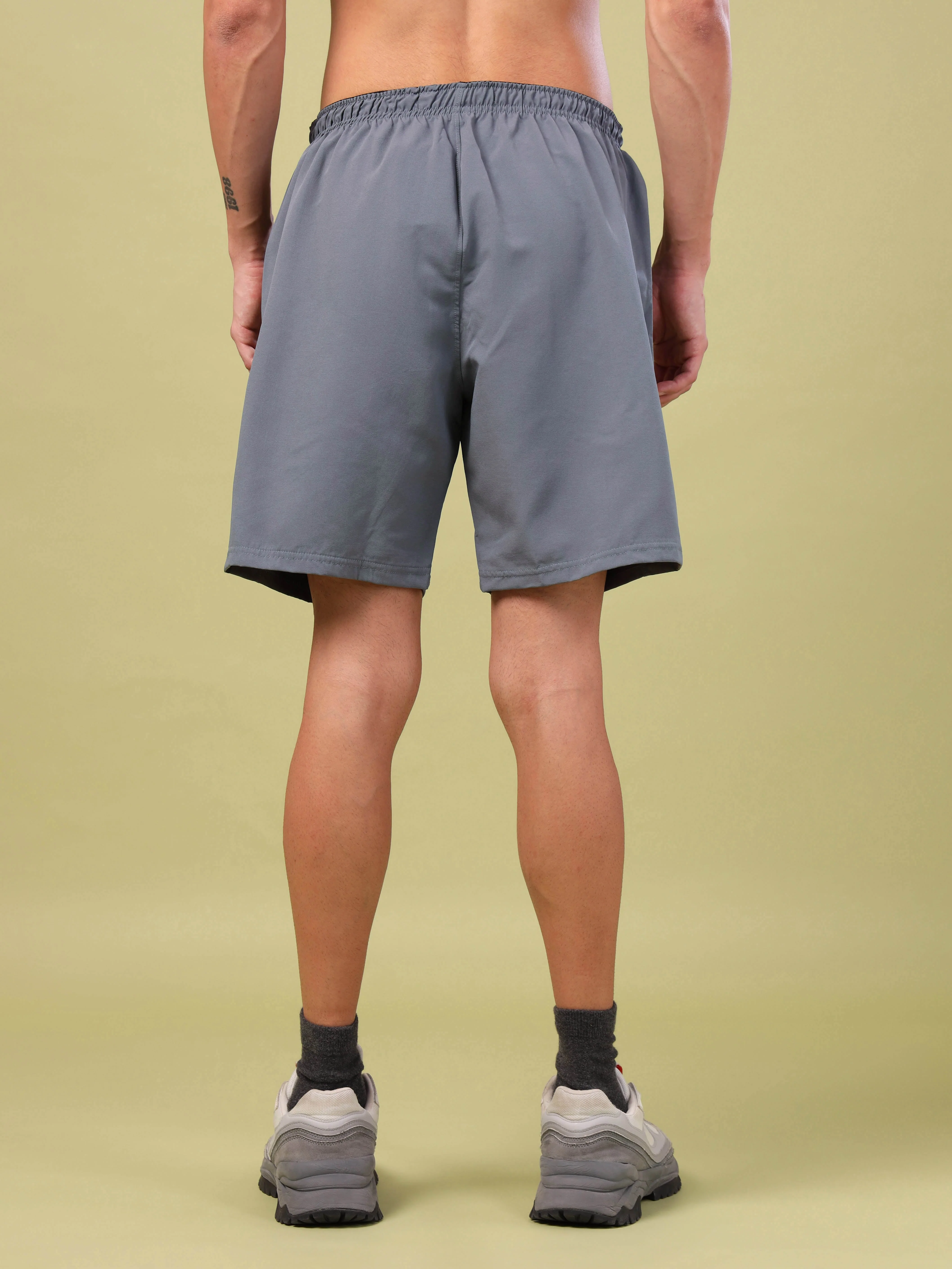 Men Solid Slim Fit Shorts with TECHNOLITE - Image 3