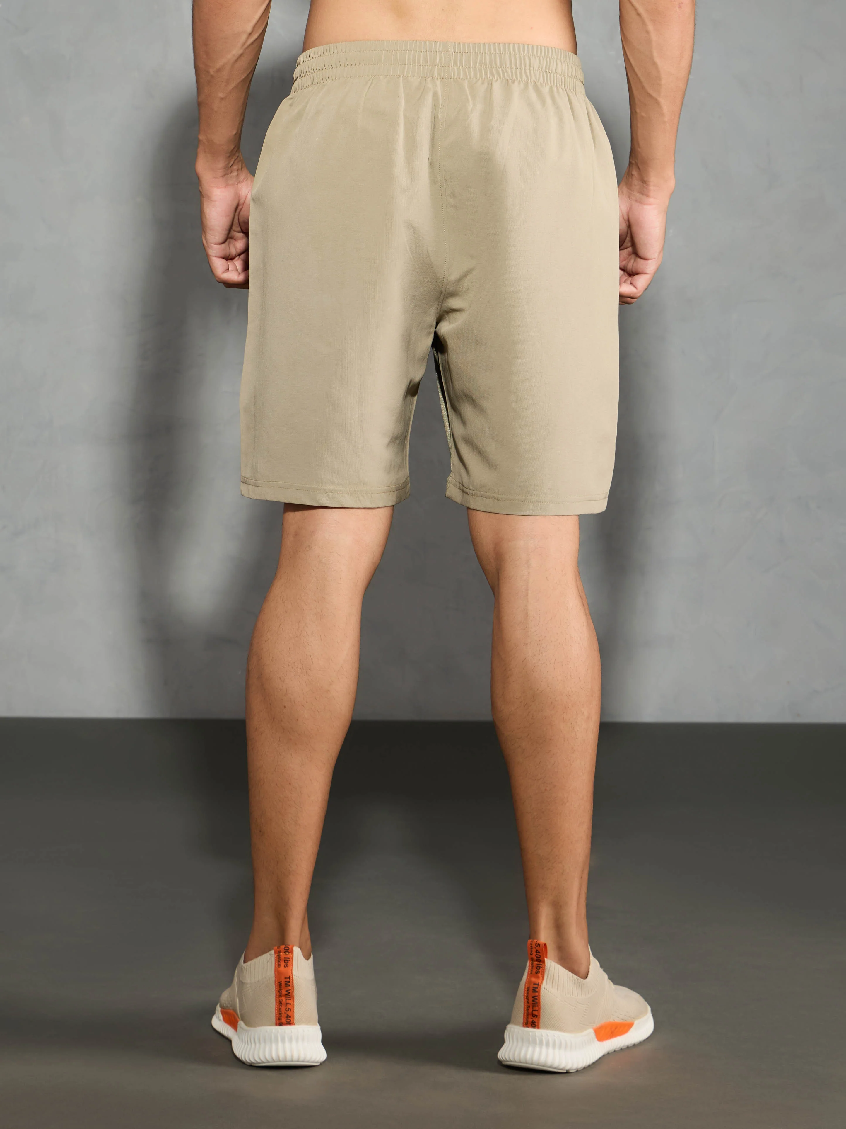Men Solid Slim Fit Shorts with TECHNOLITE - Image 3