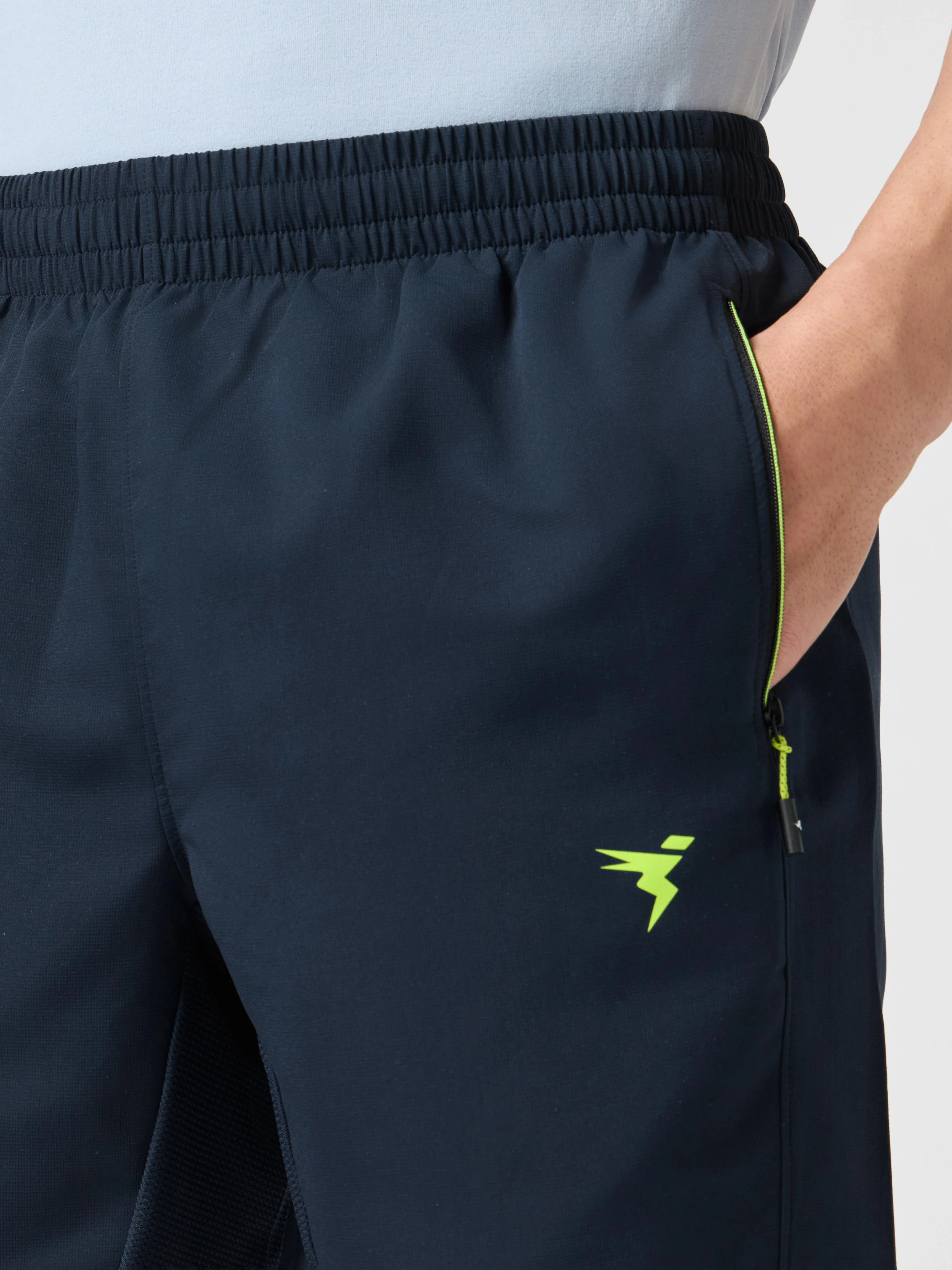 Men Solid Slim Fit Shorts with TECHNOLITE - Image 5