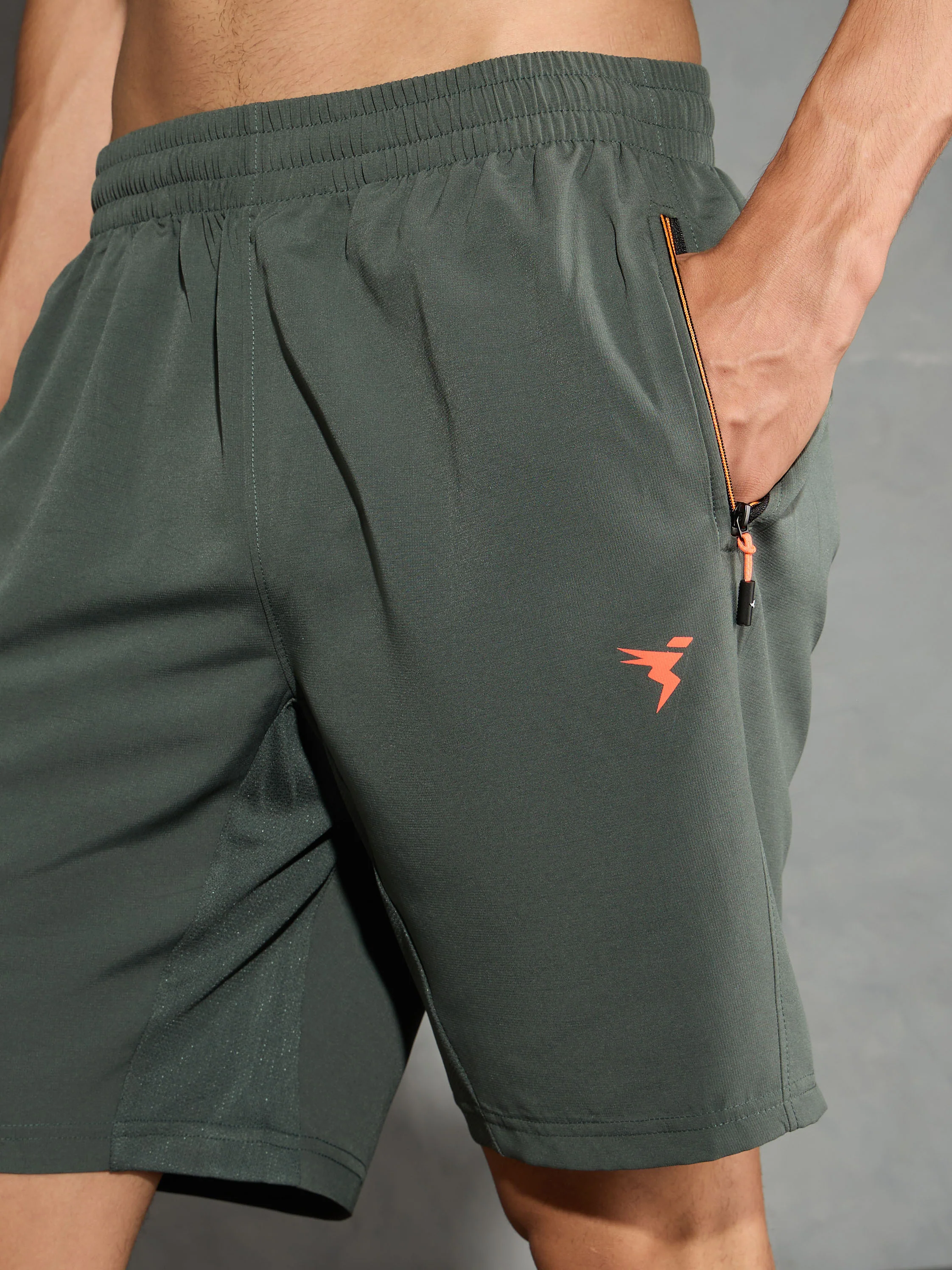 Men Solid Slim Fit Shorts with TECHNOLITE - Image 6