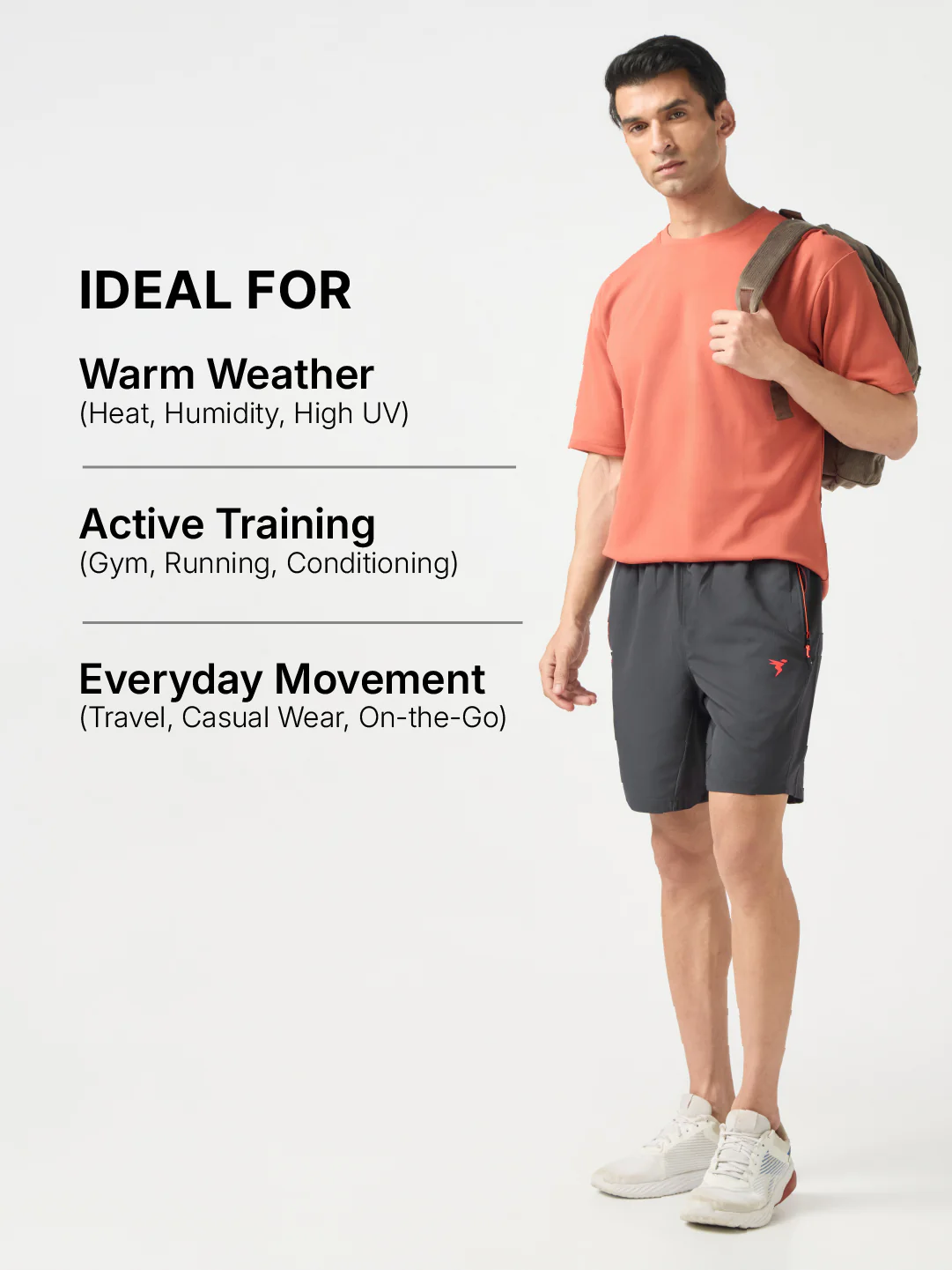Men Solid Slim Fit Shorts with TECHNOLITE - Image 7