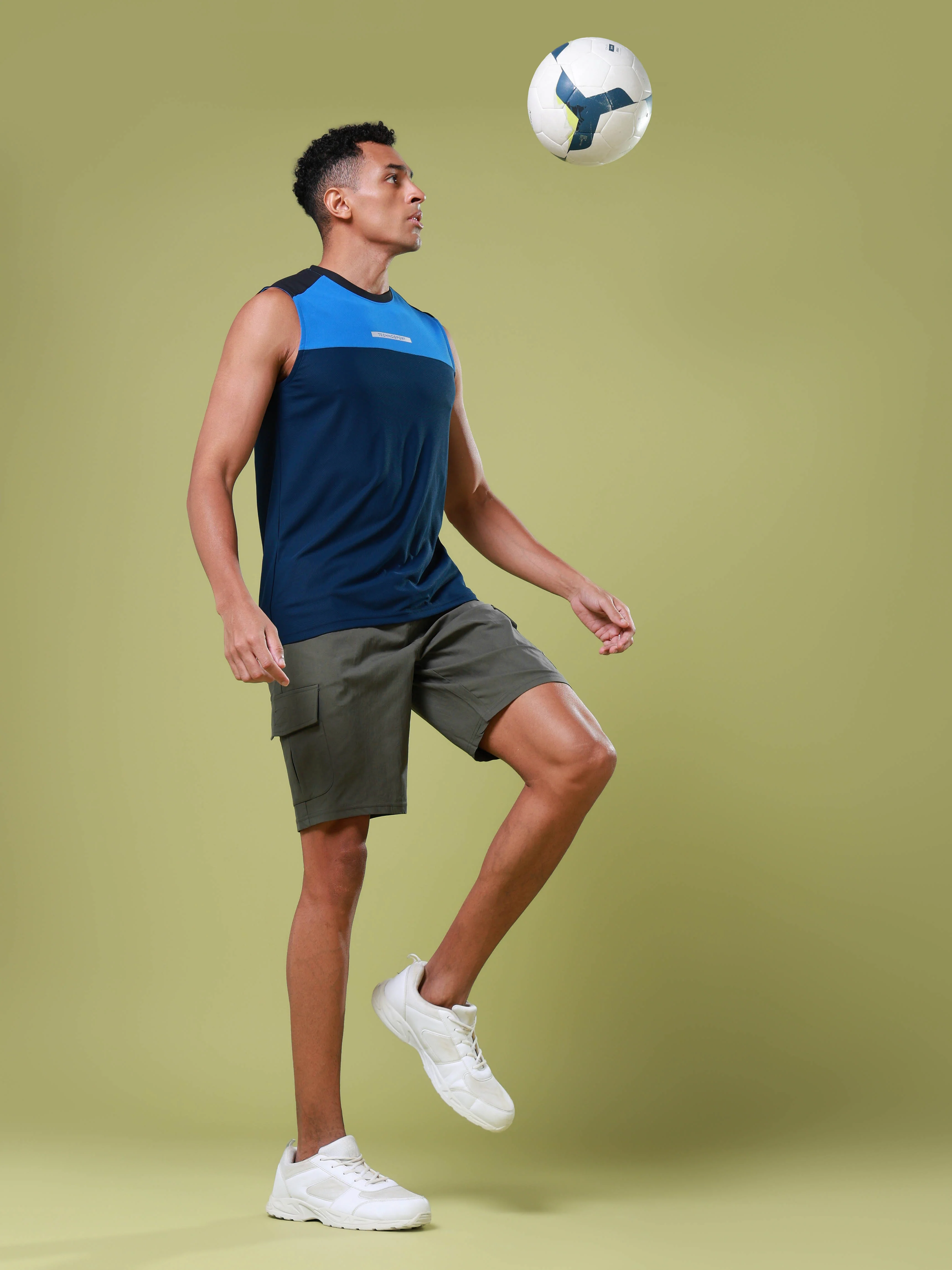 Men Solid Slim Fit Shorts with TS FLEXI - Image 5