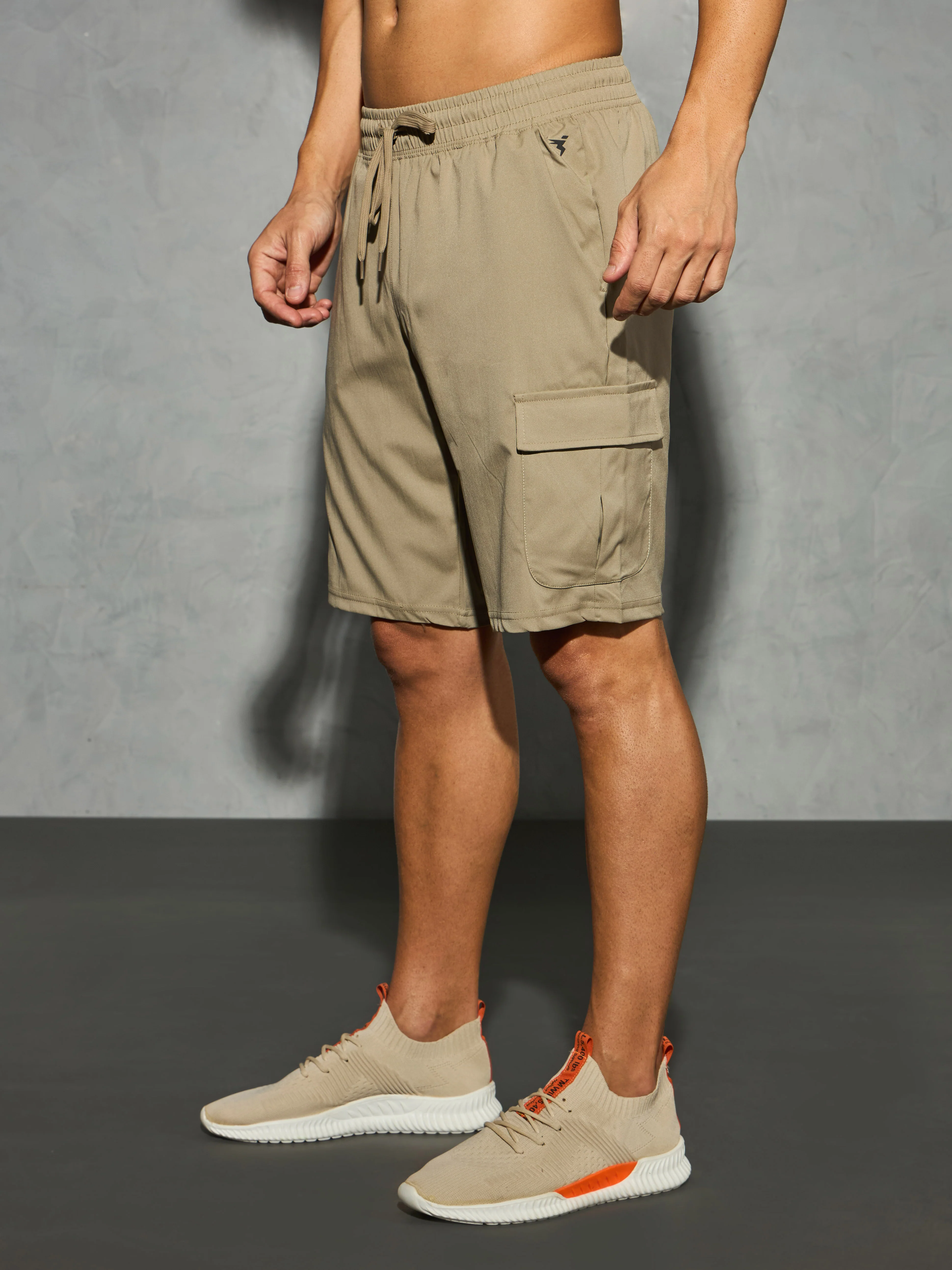 Men Solid Slim Fit Shorts with TS FLEXI - Image 3