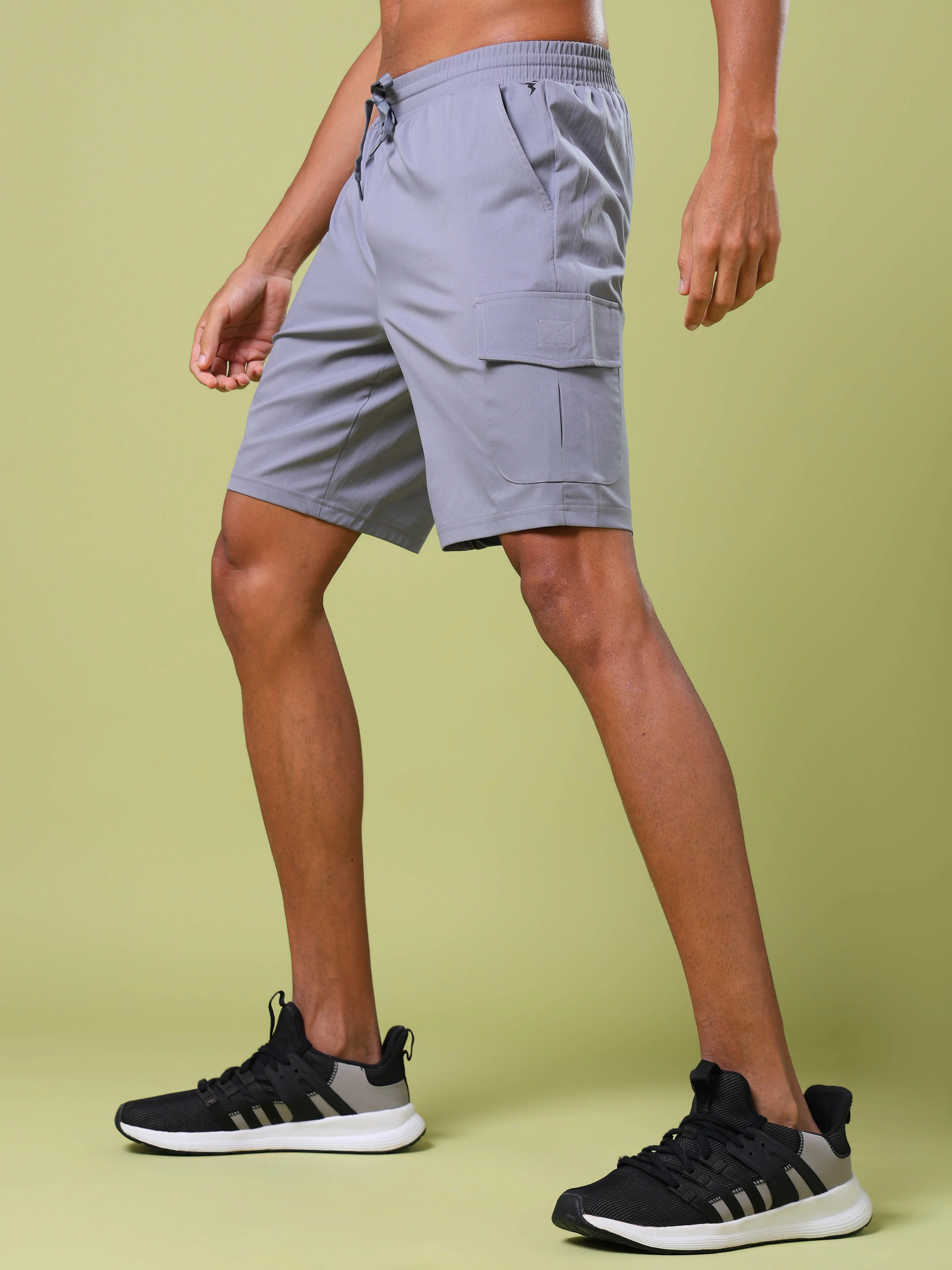 Men Solid Slim Fit Shorts with TS FLEXI - Image 4