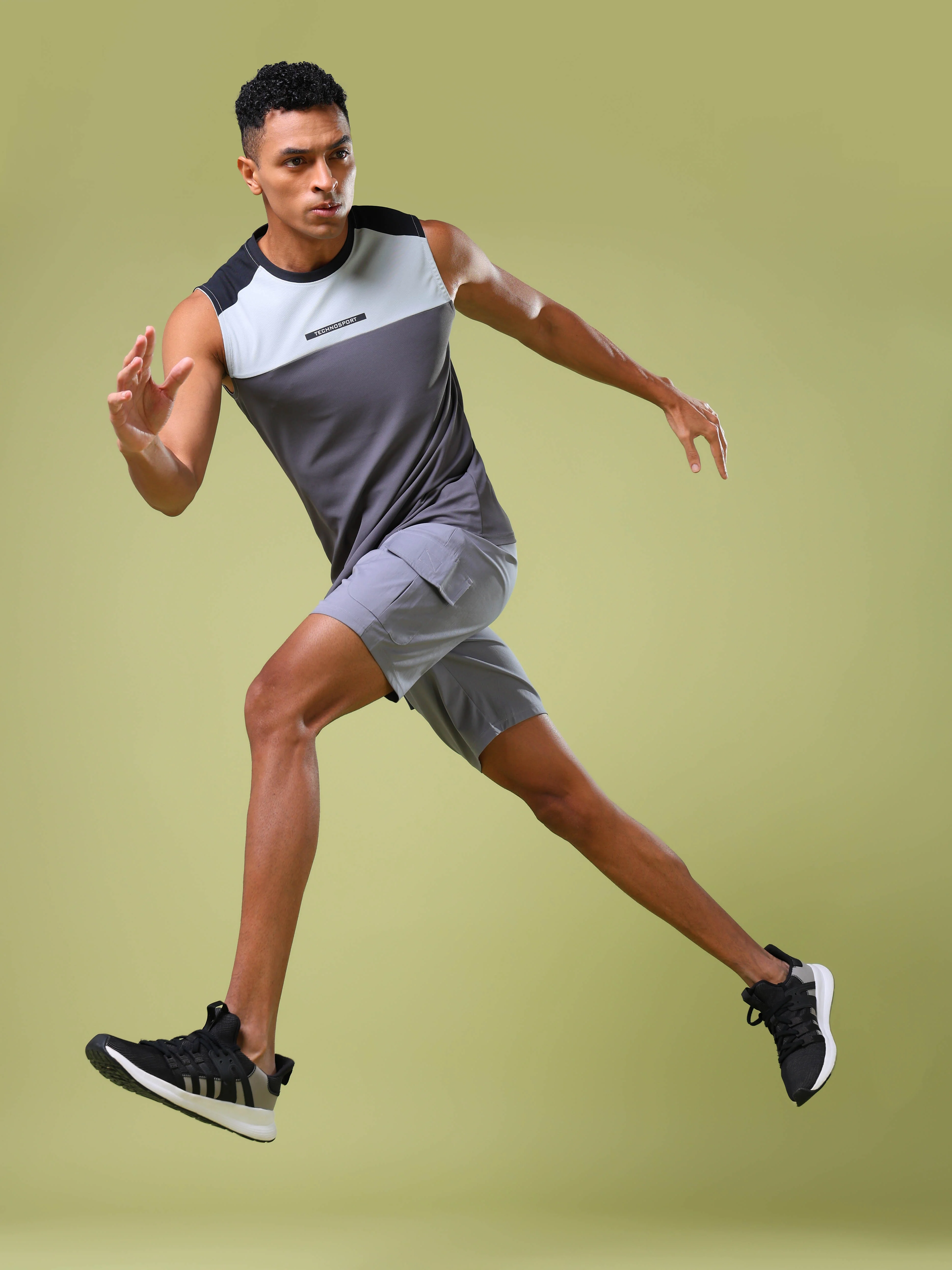 Men Solid Slim Fit Shorts with TS FLEXI - Image 5