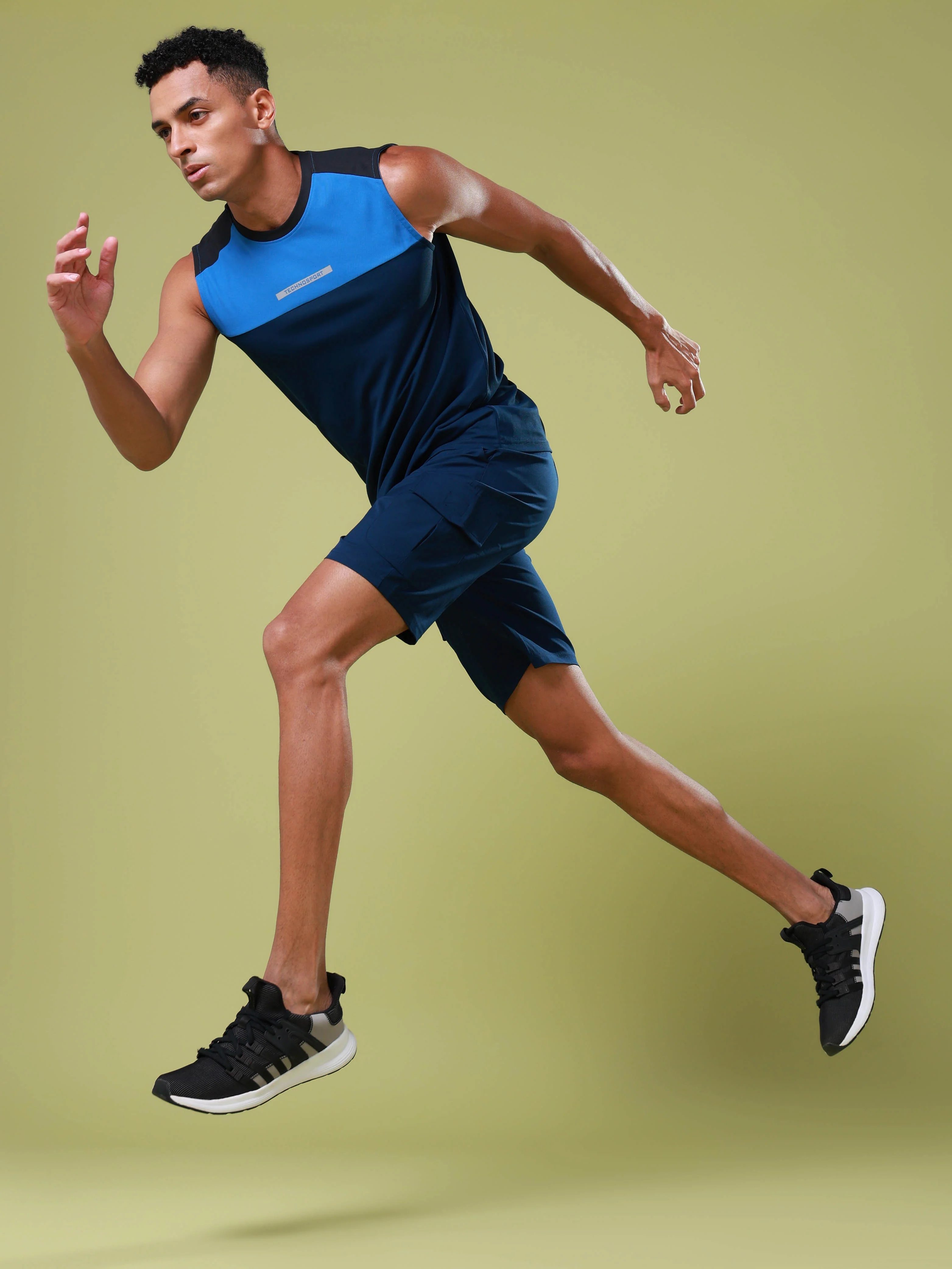Men Solid Slim Fit Shorts with TS FLEXI - Image 5