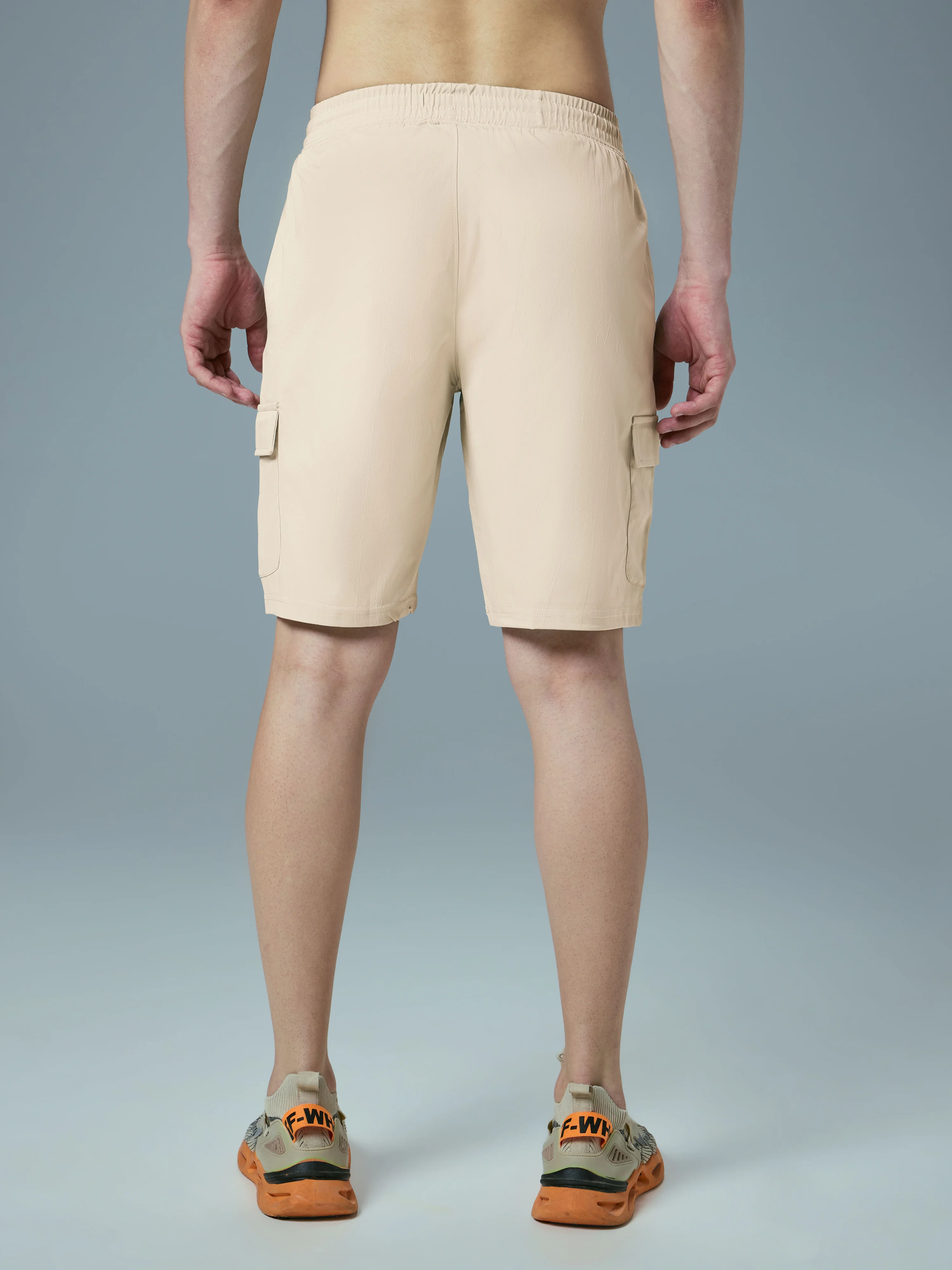 Men Solid Slim Fit Shorts with TS FLEXI - Image 3