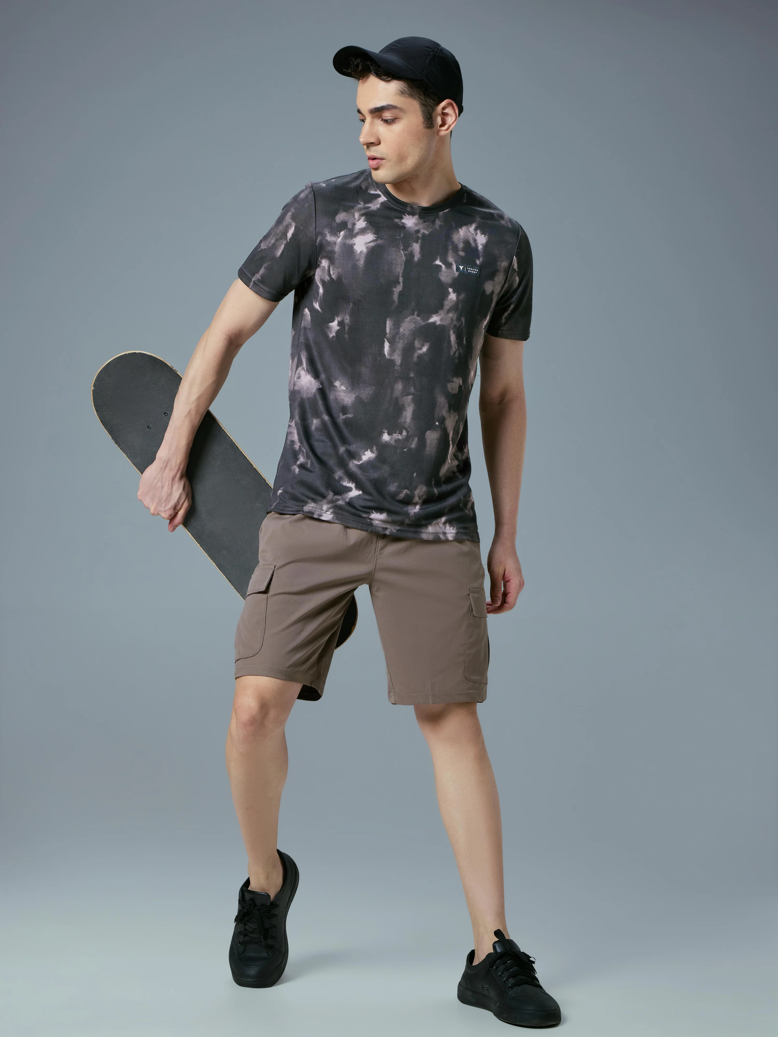 Men Solid Slim Fit Shorts with TS FLEXI - Image 5