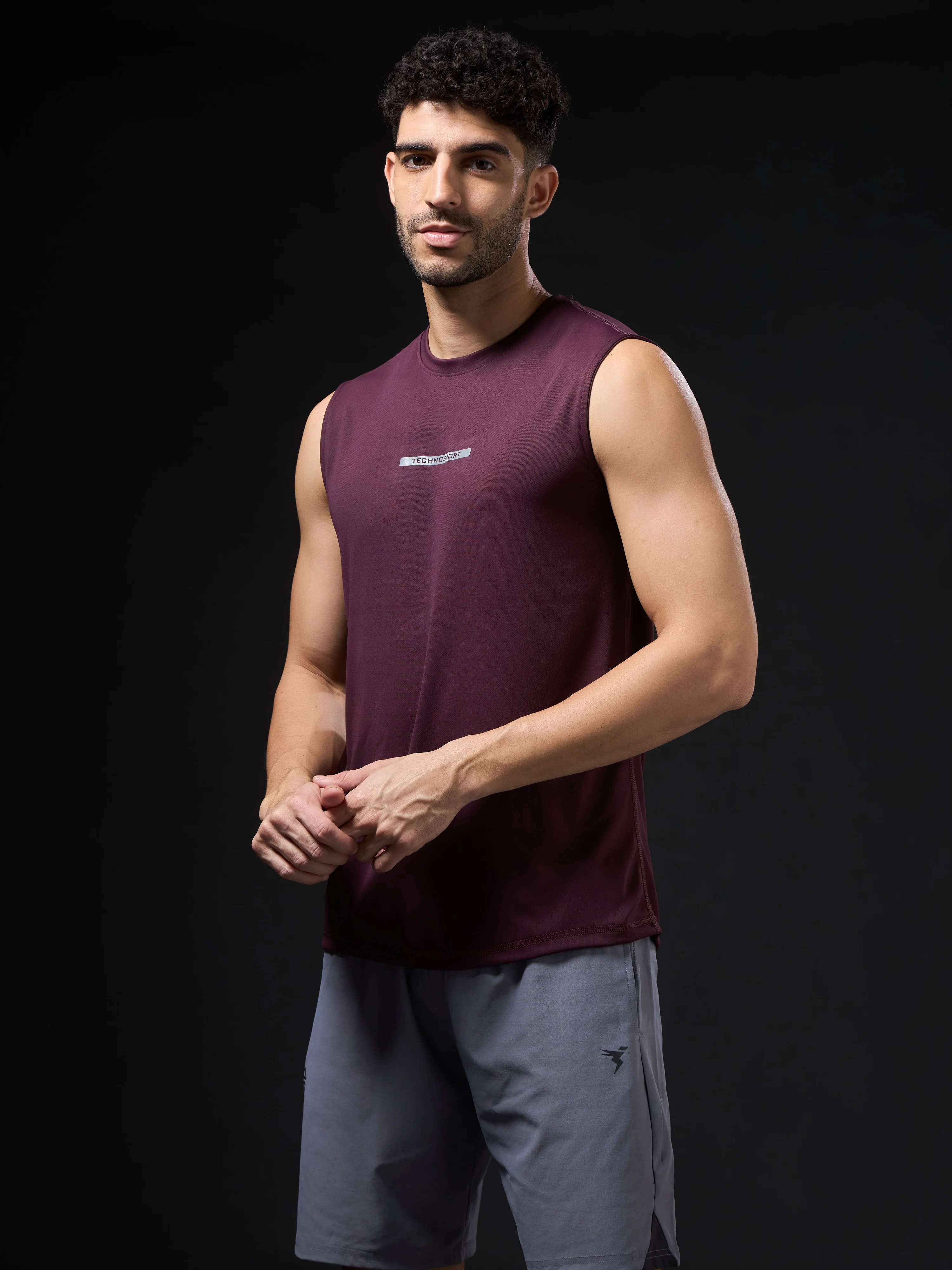 Men Solid Slim Fit Sports Innerwear Vest with TECHNOCOOL+ - Image 4