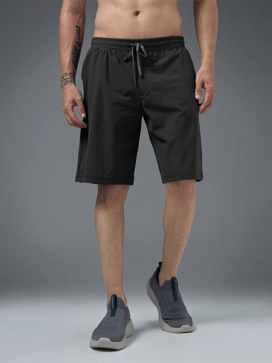 Men Solid Slim Fit Sports Shorts with DURACOOL - Image 2