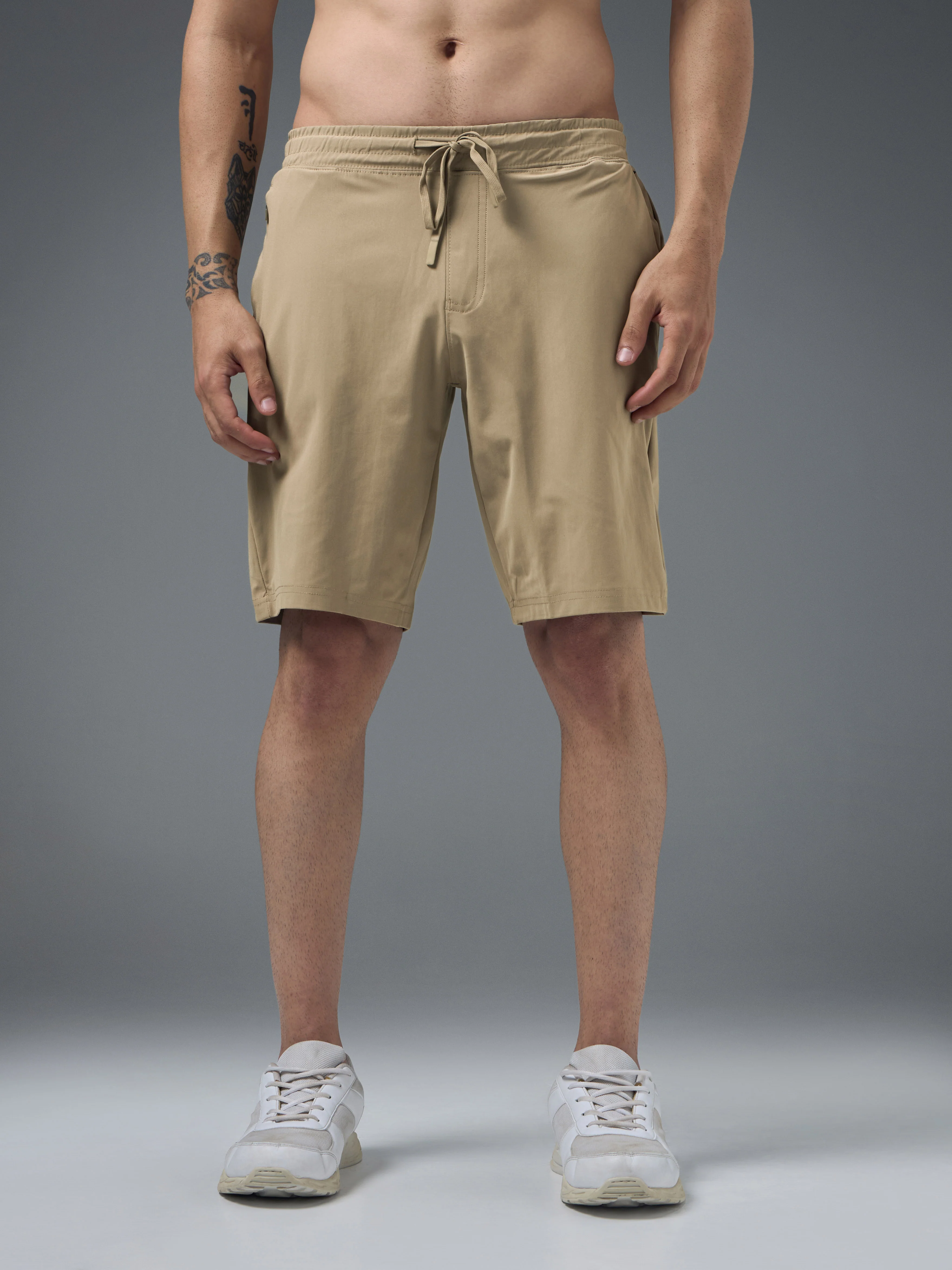 Men Solid Slim Fit Sports Shorts with DURACOOL - Image 2