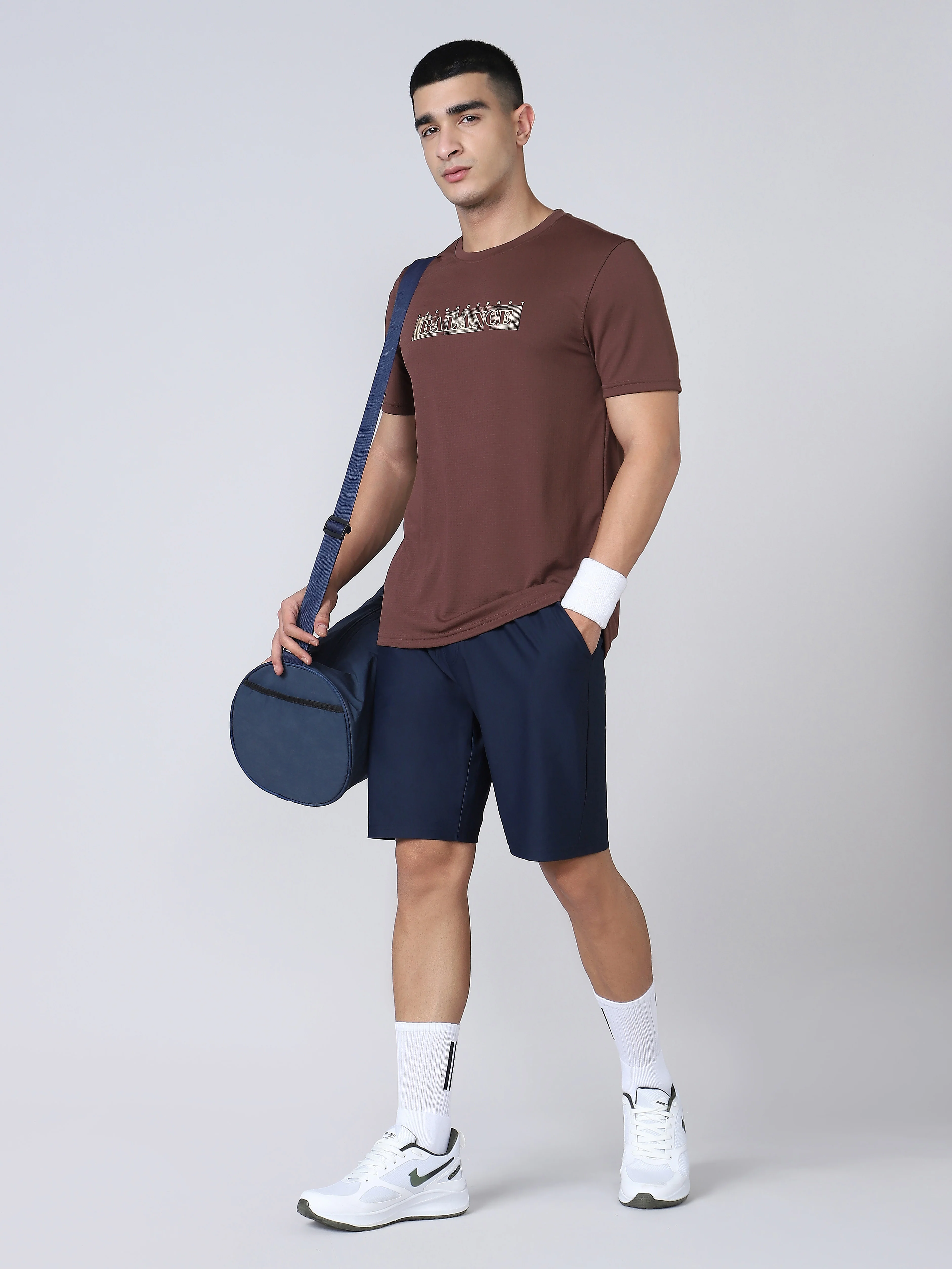 Men Solid Slim Fit Sports Shorts with DURACOOL - Image 5
