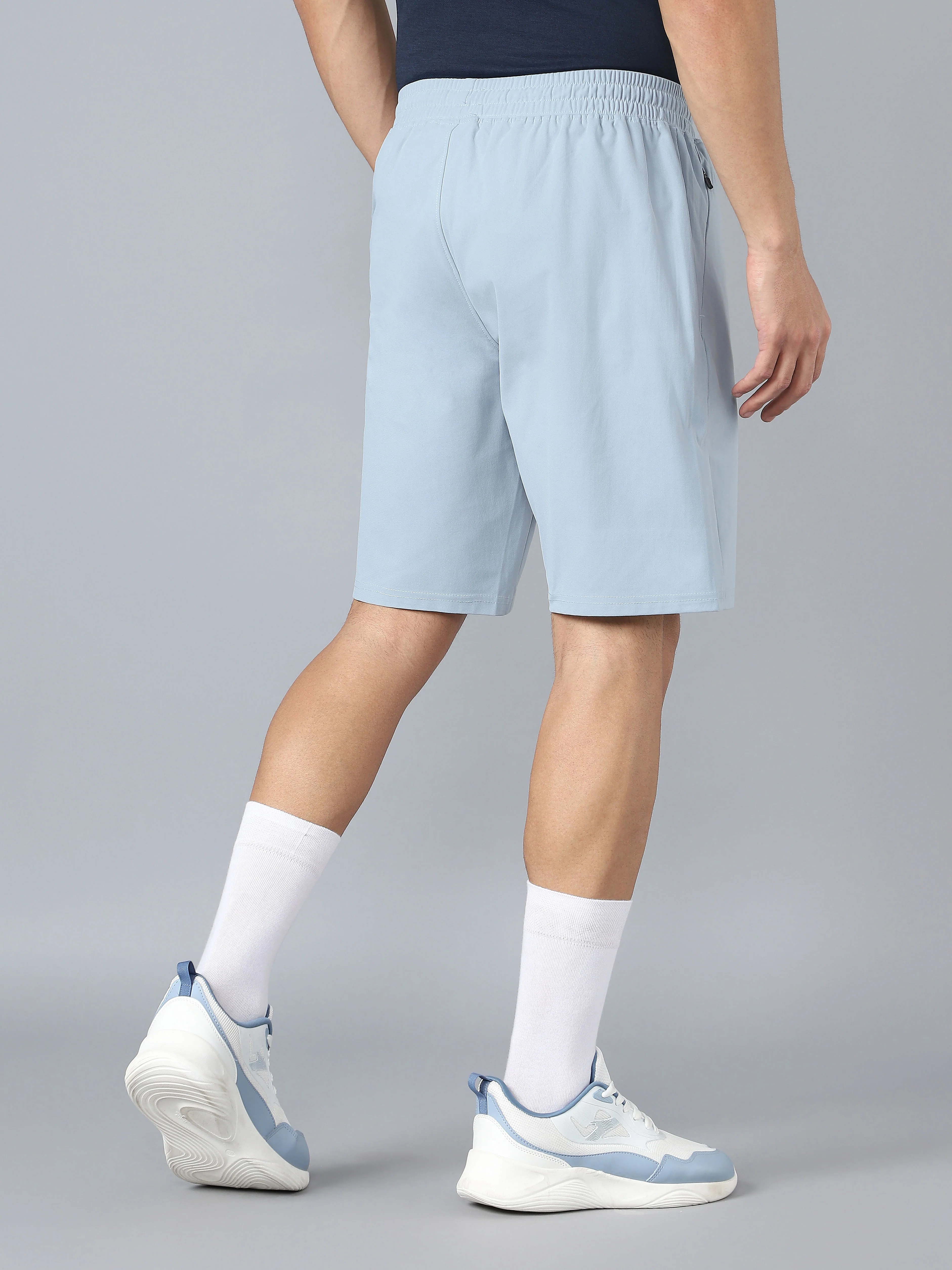 Men Solid Slim Fit Sports Shorts with DURACOOL - Image 3