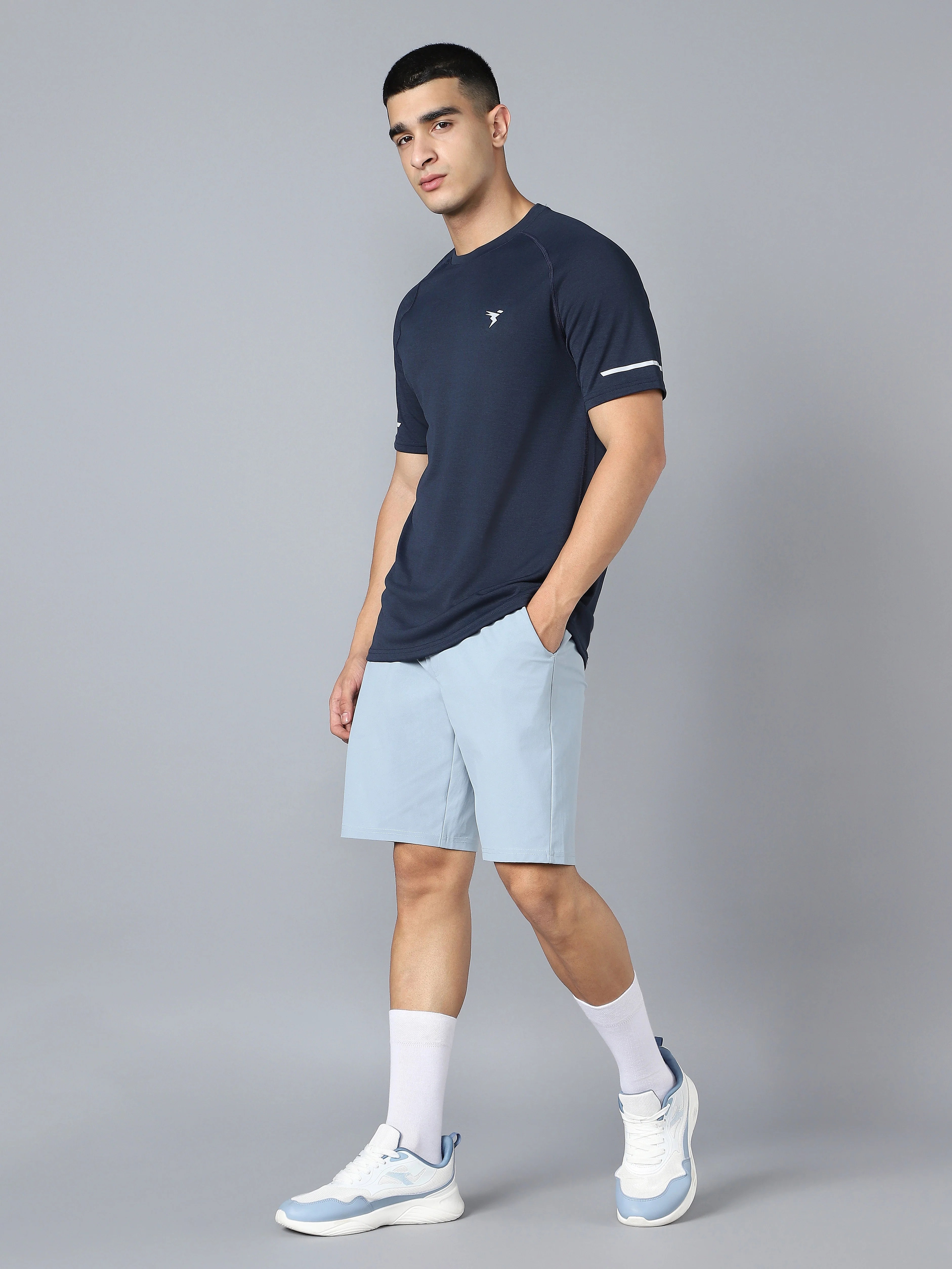 Men Solid Slim Fit Sports Shorts with DURACOOL - Image 6