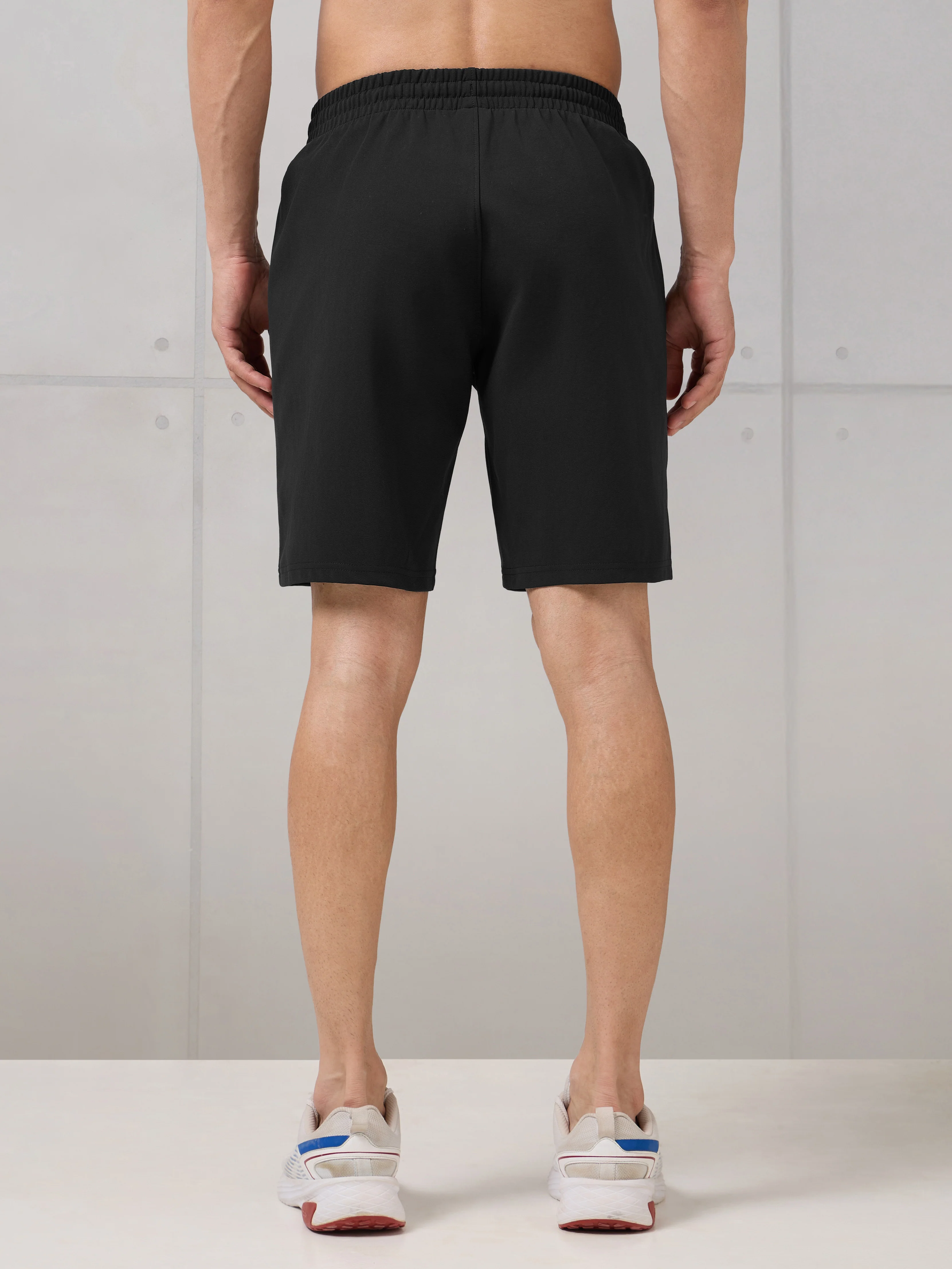Men Solid Slim Fit Active Out Sports Shorts with ELASTOPLUS - Image 2