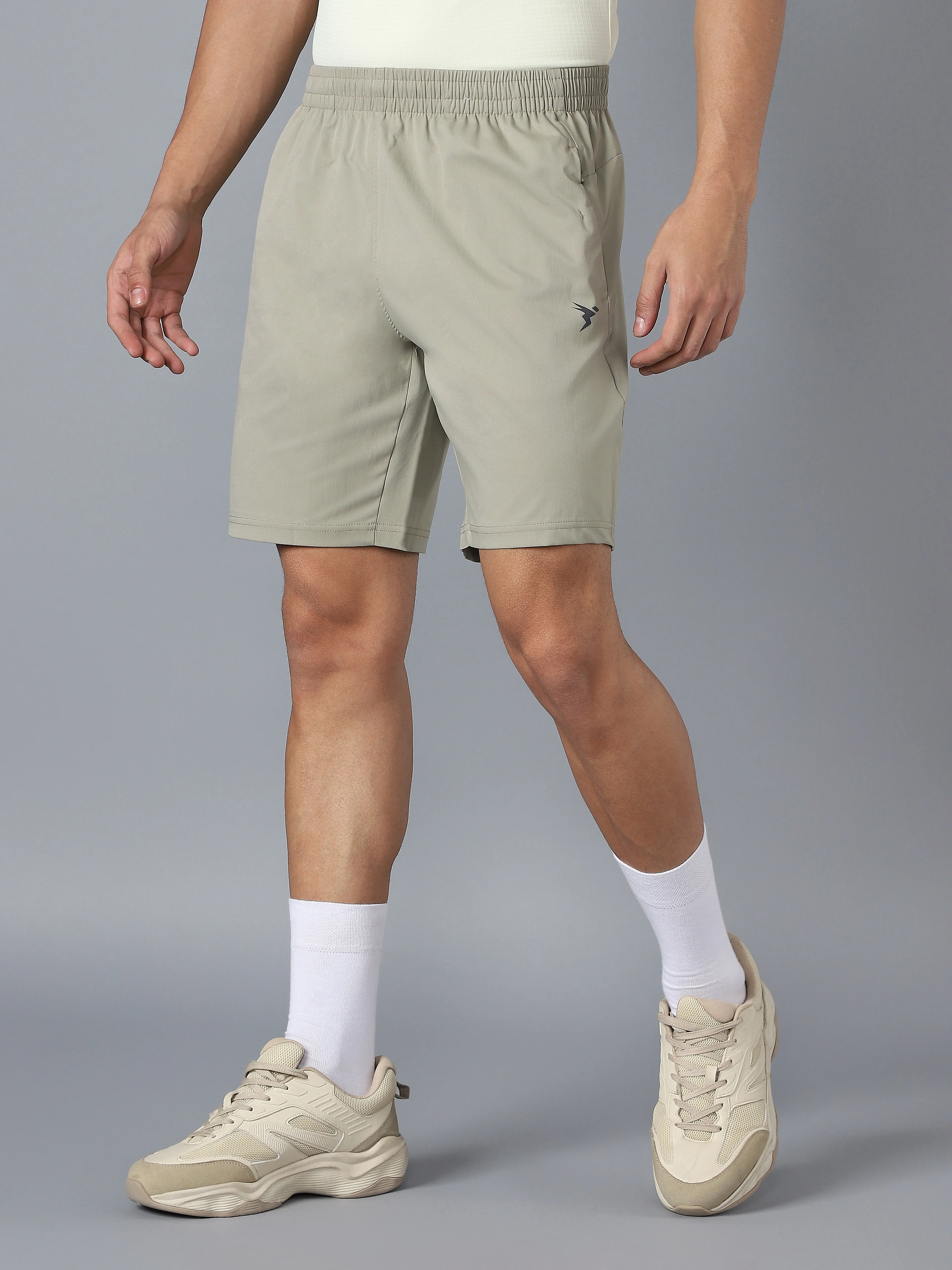 Men Solid Slim Fit Sports Shorts with TS FLEXI - Image 3