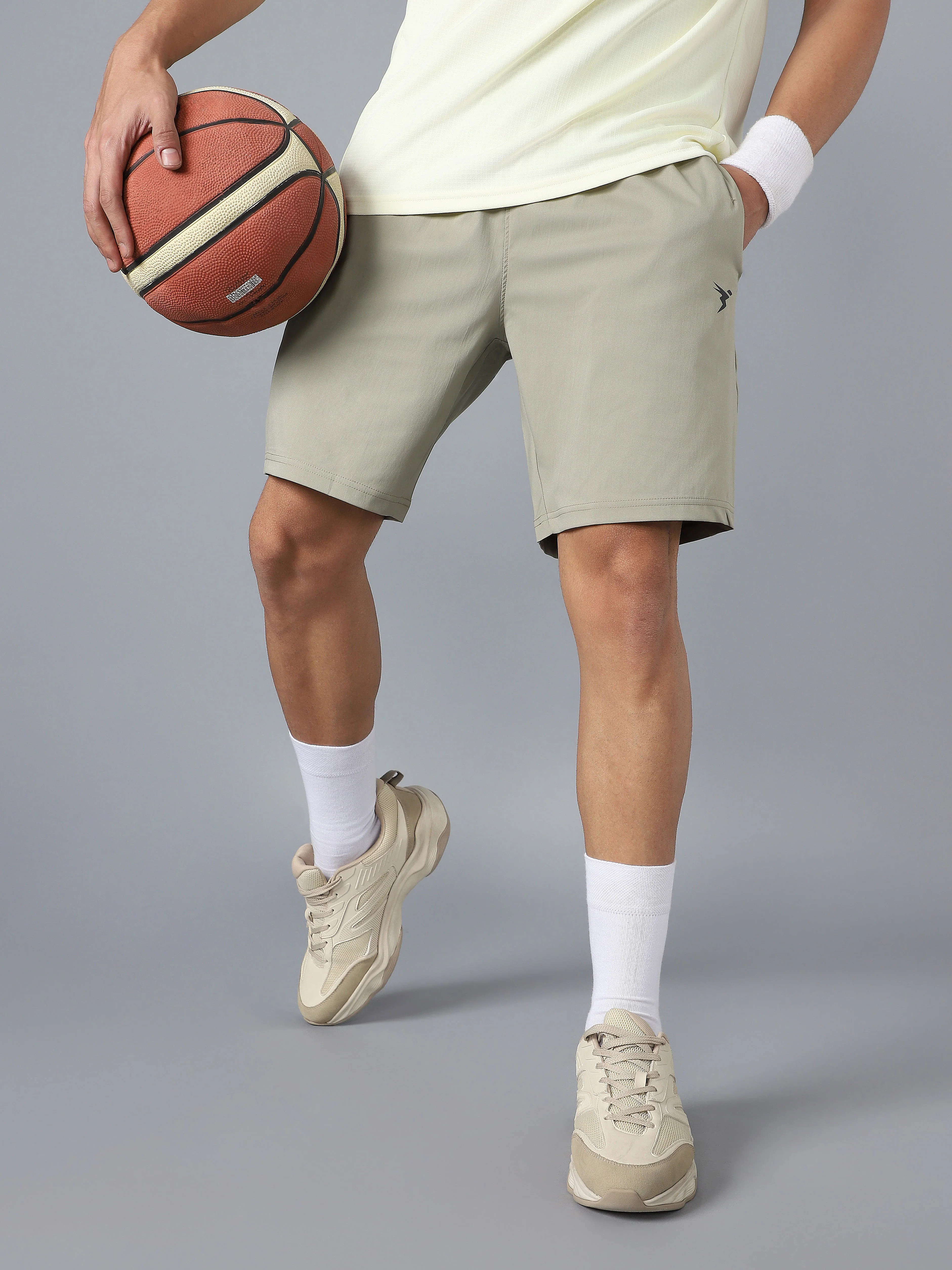 Men Solid Slim Fit Sports Shorts with TS FLEXI - Image 4