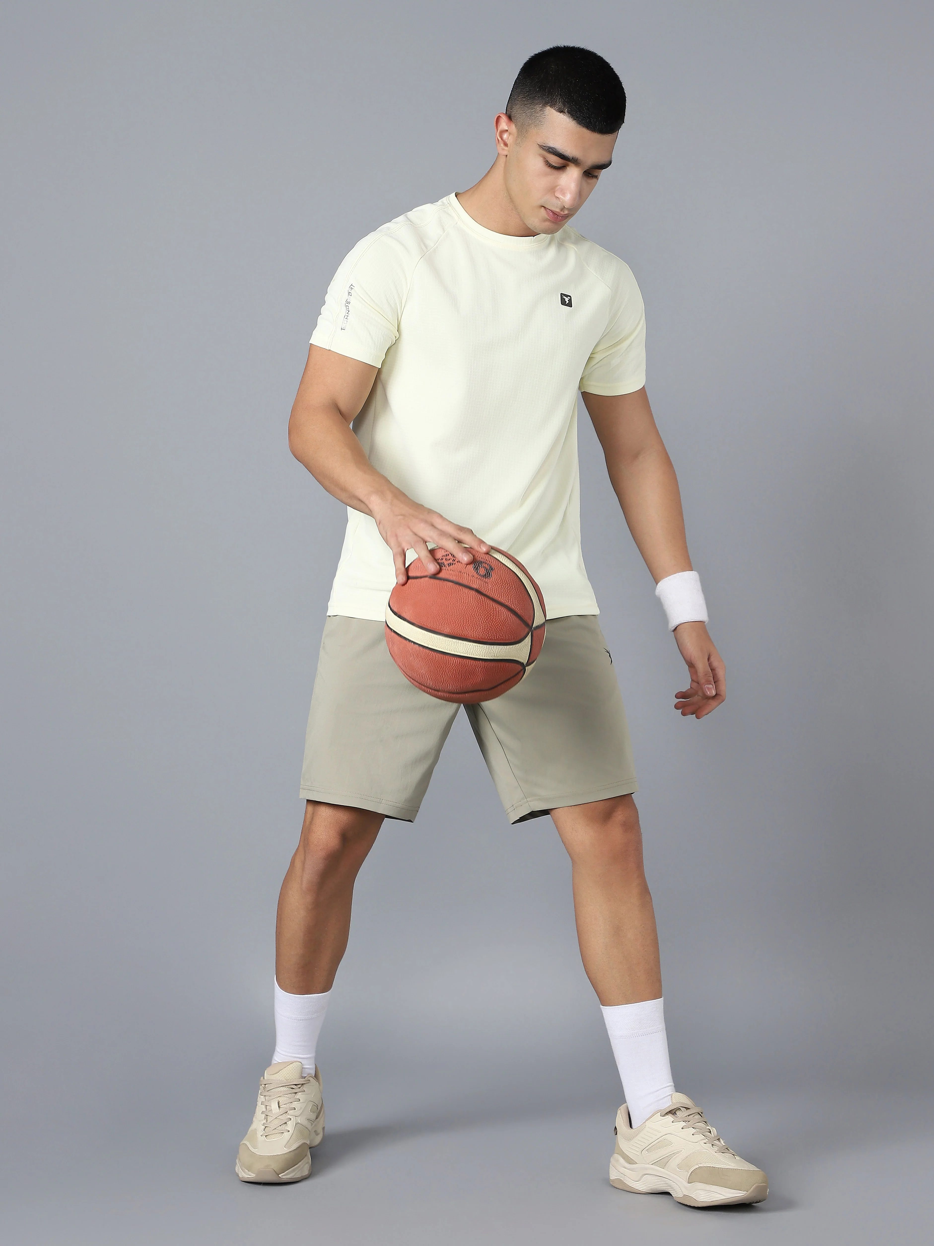 Men Solid Slim Fit Sports Shorts with TS FLEXI - Image 5