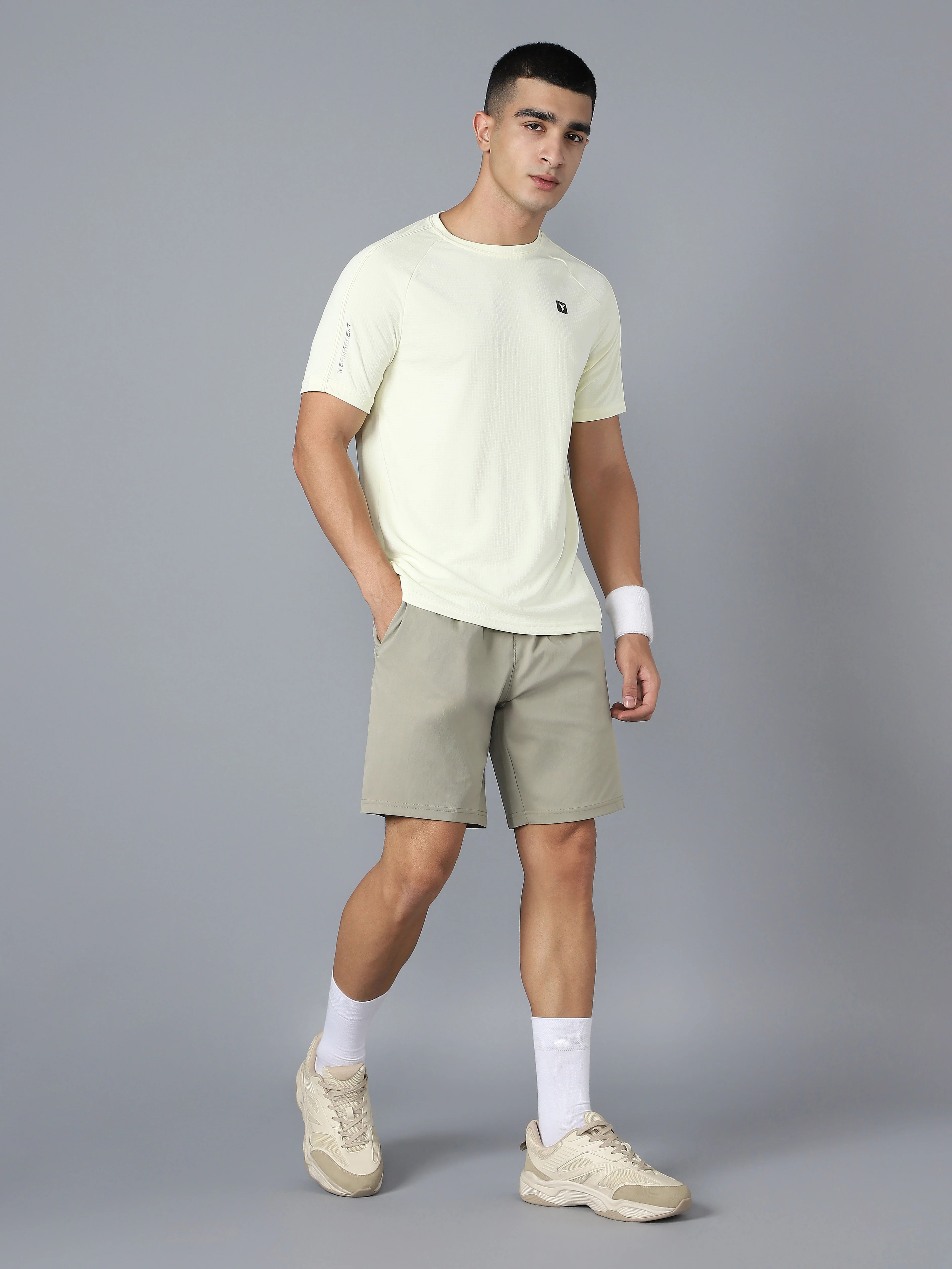 Men Solid Slim Fit Sports Shorts with TS FLEXI - Image 6