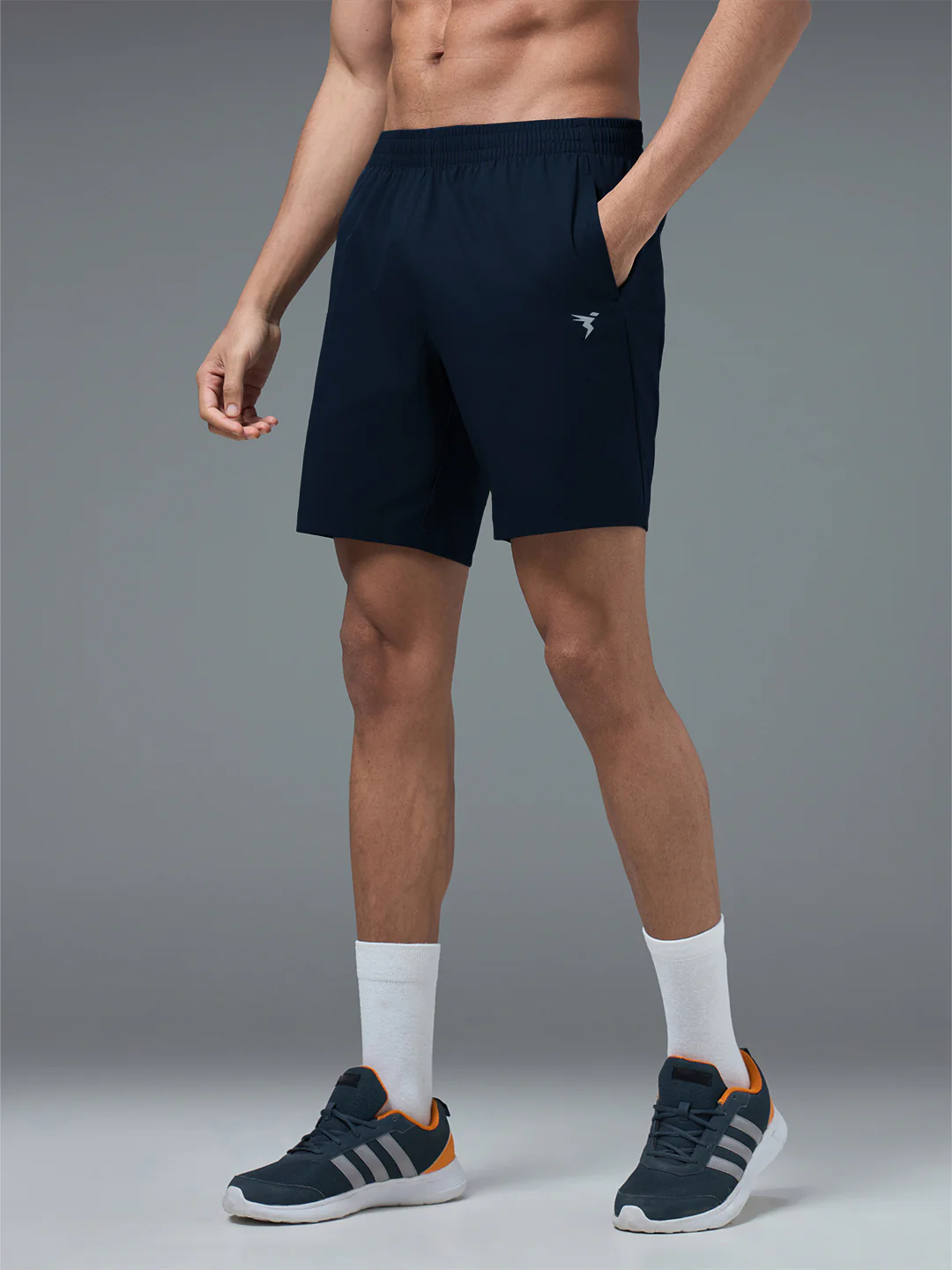 Men Solid Slim Fit Sports Shorts with TS FLEXI - Image 4