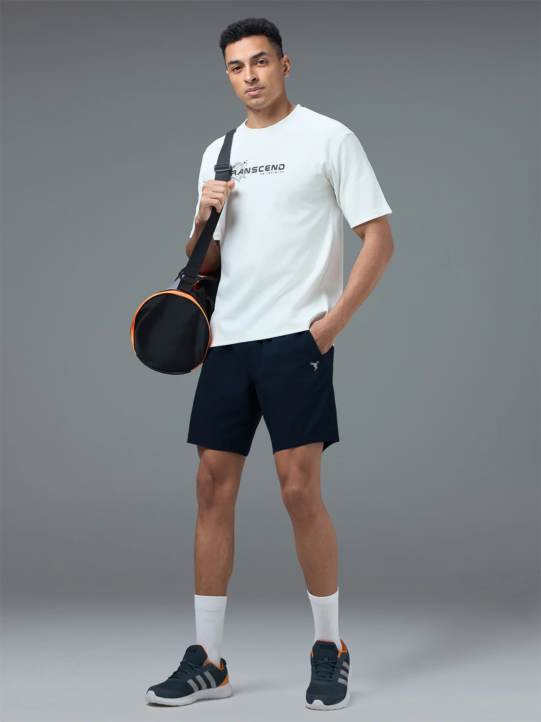 Men Solid Slim Fit Sports Shorts with TS FLEXI - Image 5