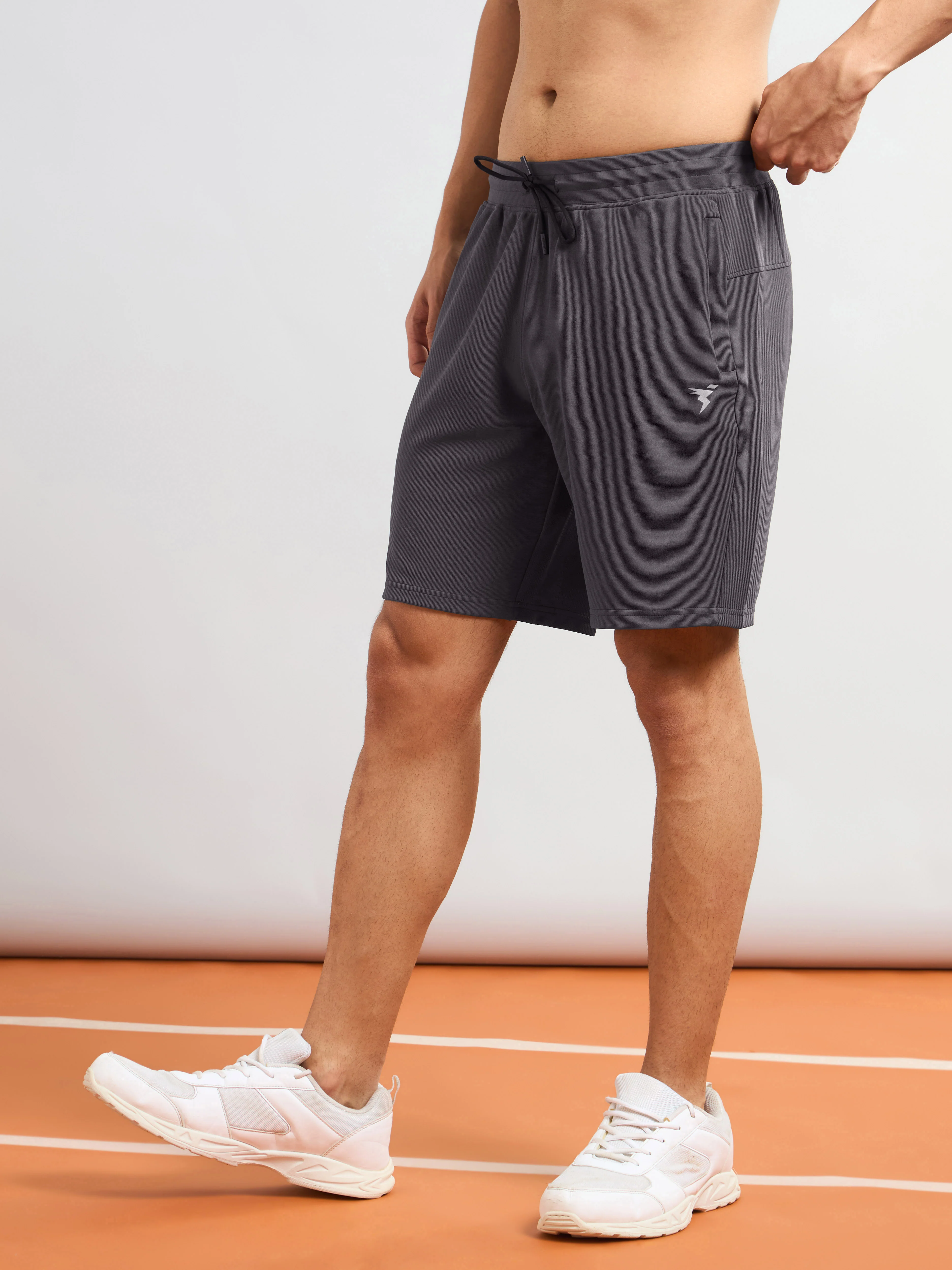 Men Solid Slim Fit Sports Shorts with TS FLEXI - Image 4