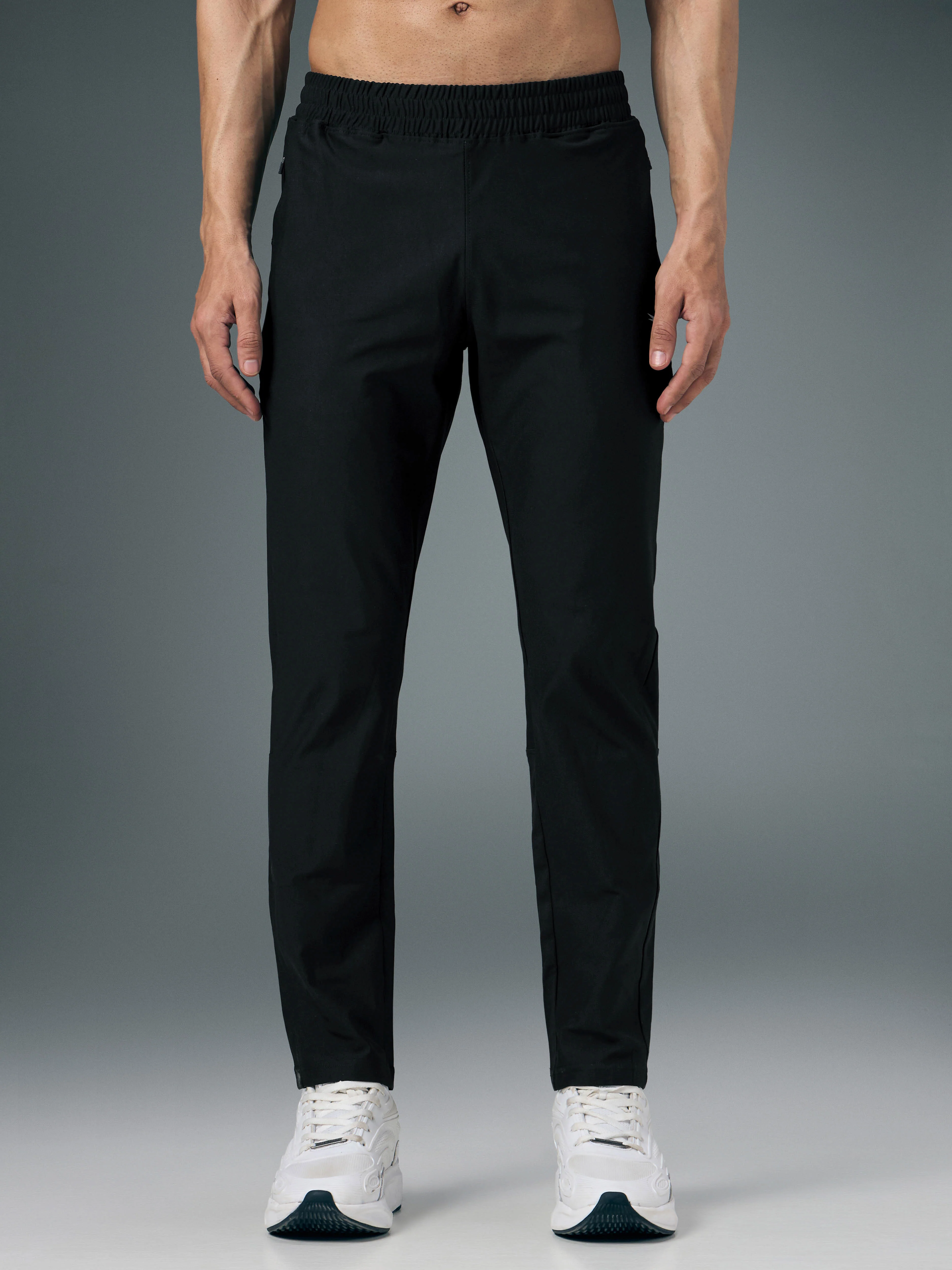 Men Solid Slim Fit Sports Trackpants with DURACOOL+ - Image 2