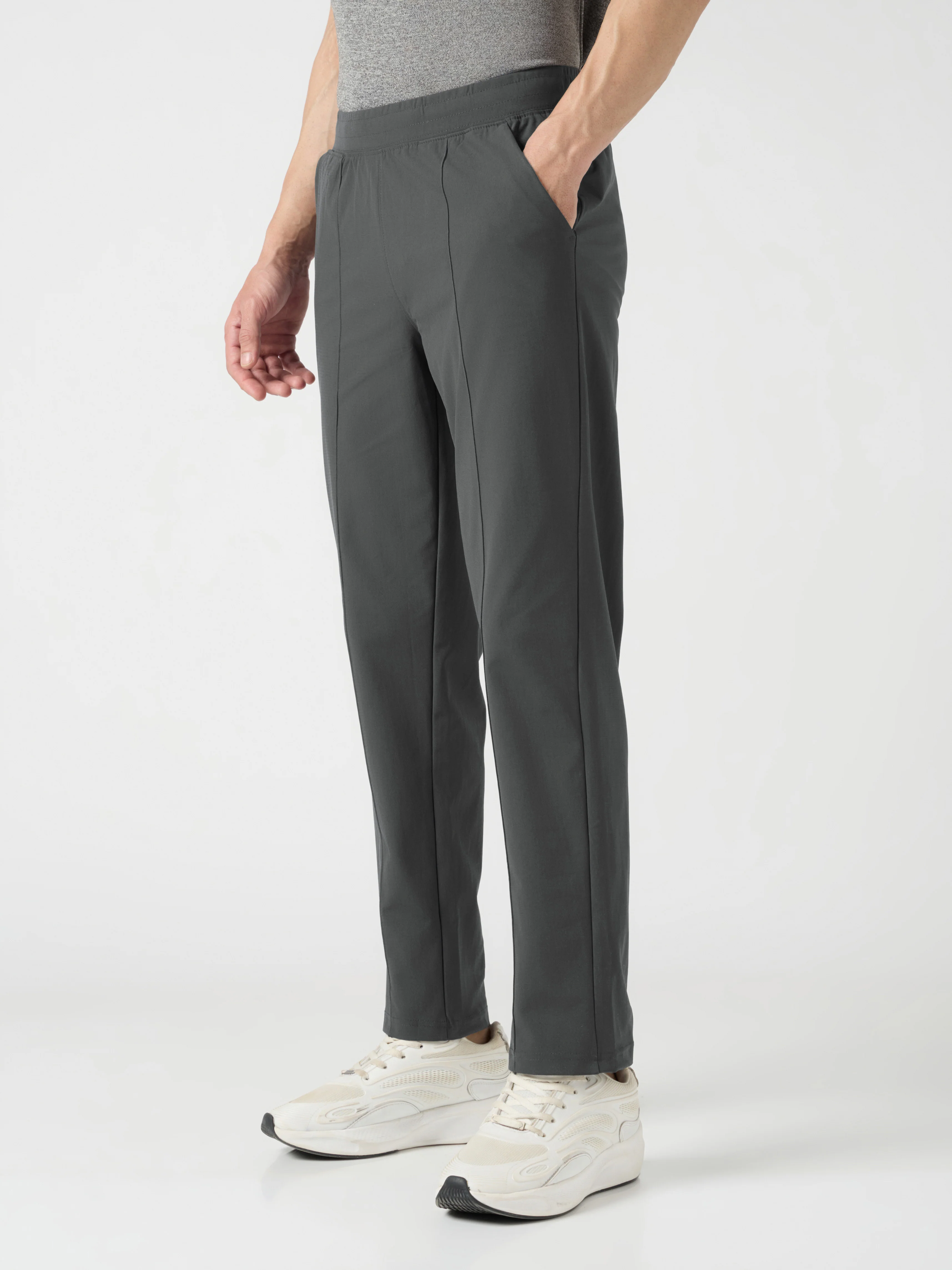Men Solid Slim Fit Sports Trackpants with DURACOOL+ - Image 4