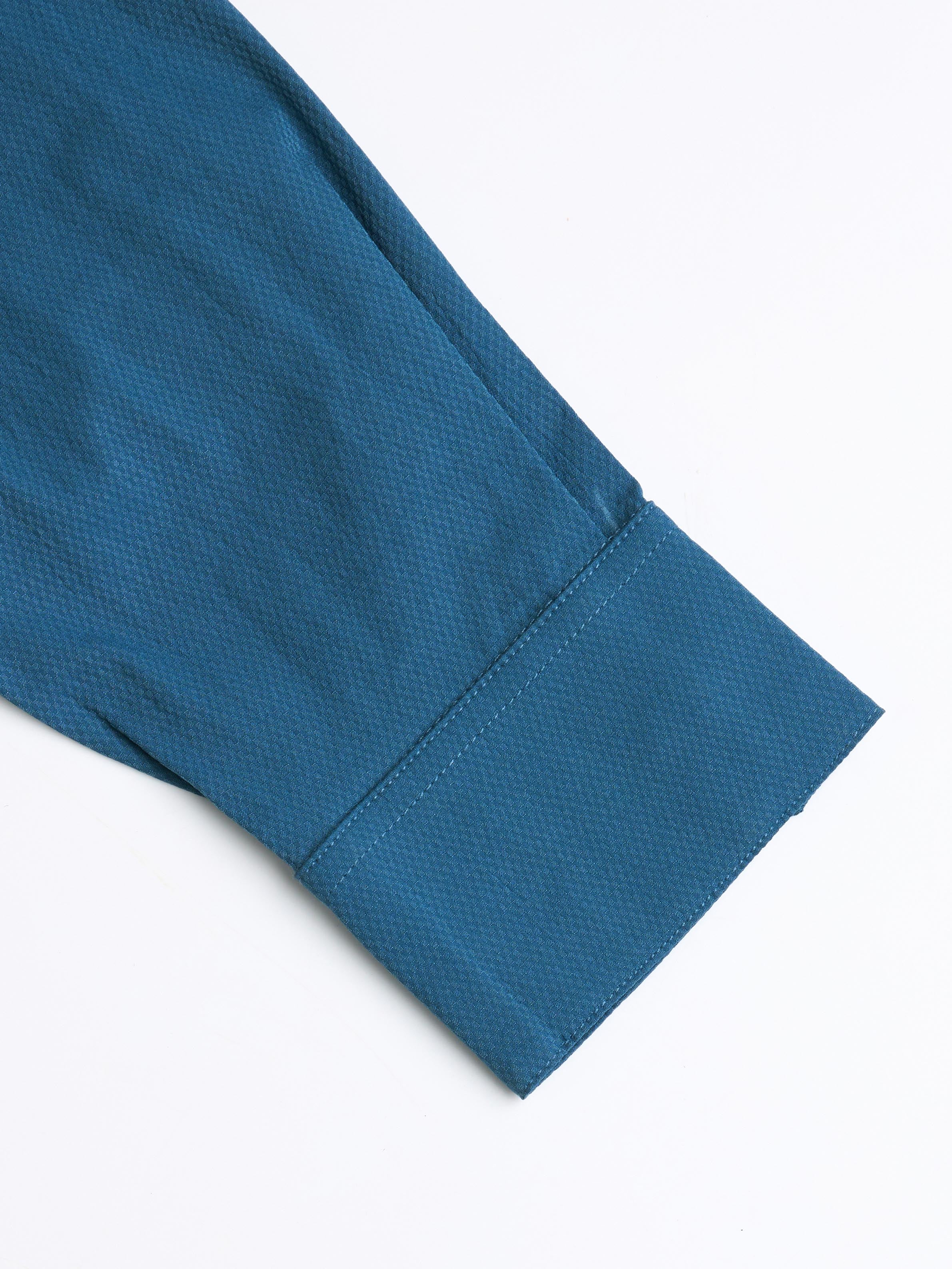 Men Solid Slim Fit Spread Collar Shirt with TS LYTRA - Image 8