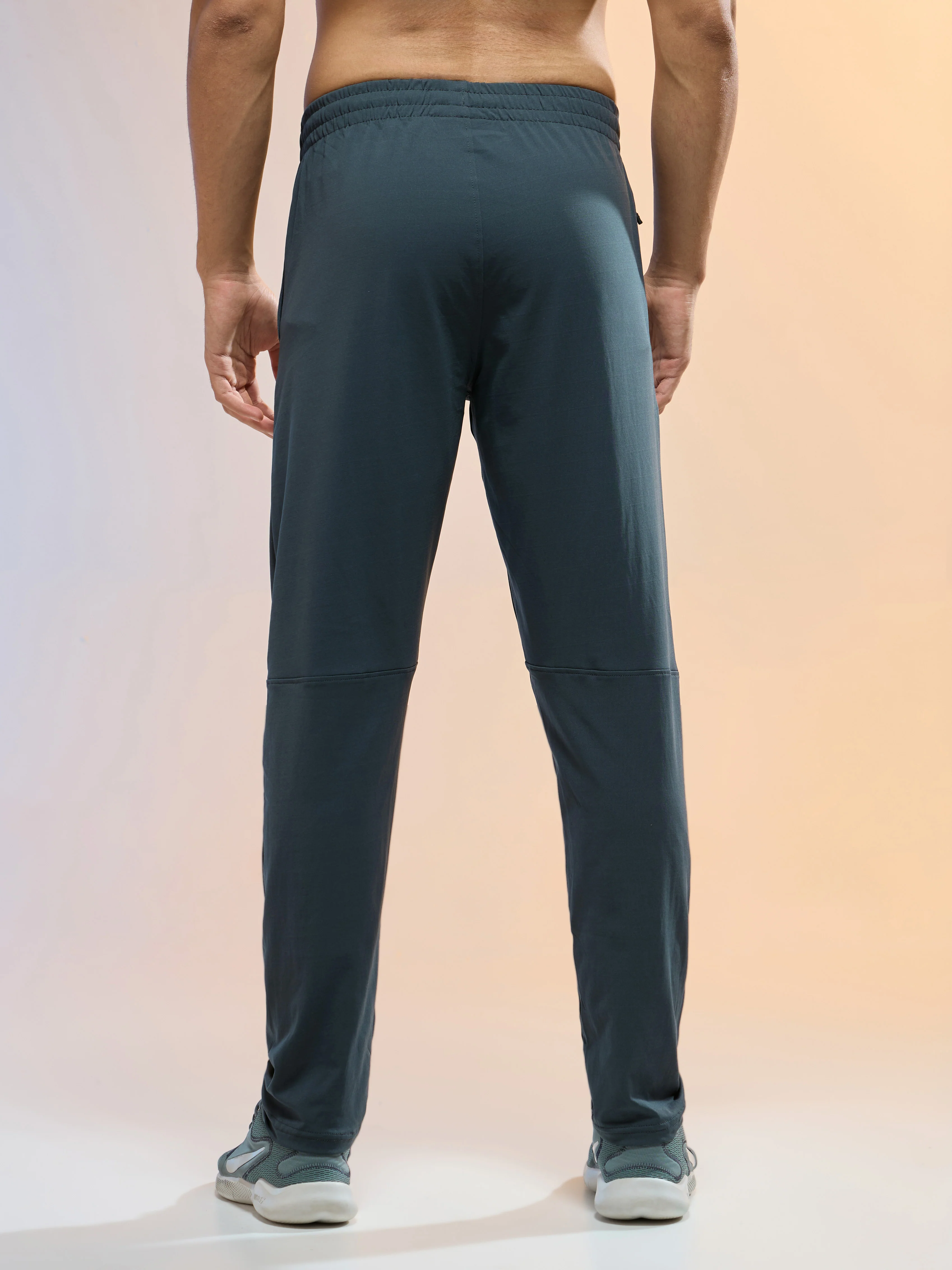 Men Solid Slim Fit Trackpants with 4 Way Crispy - Image 3