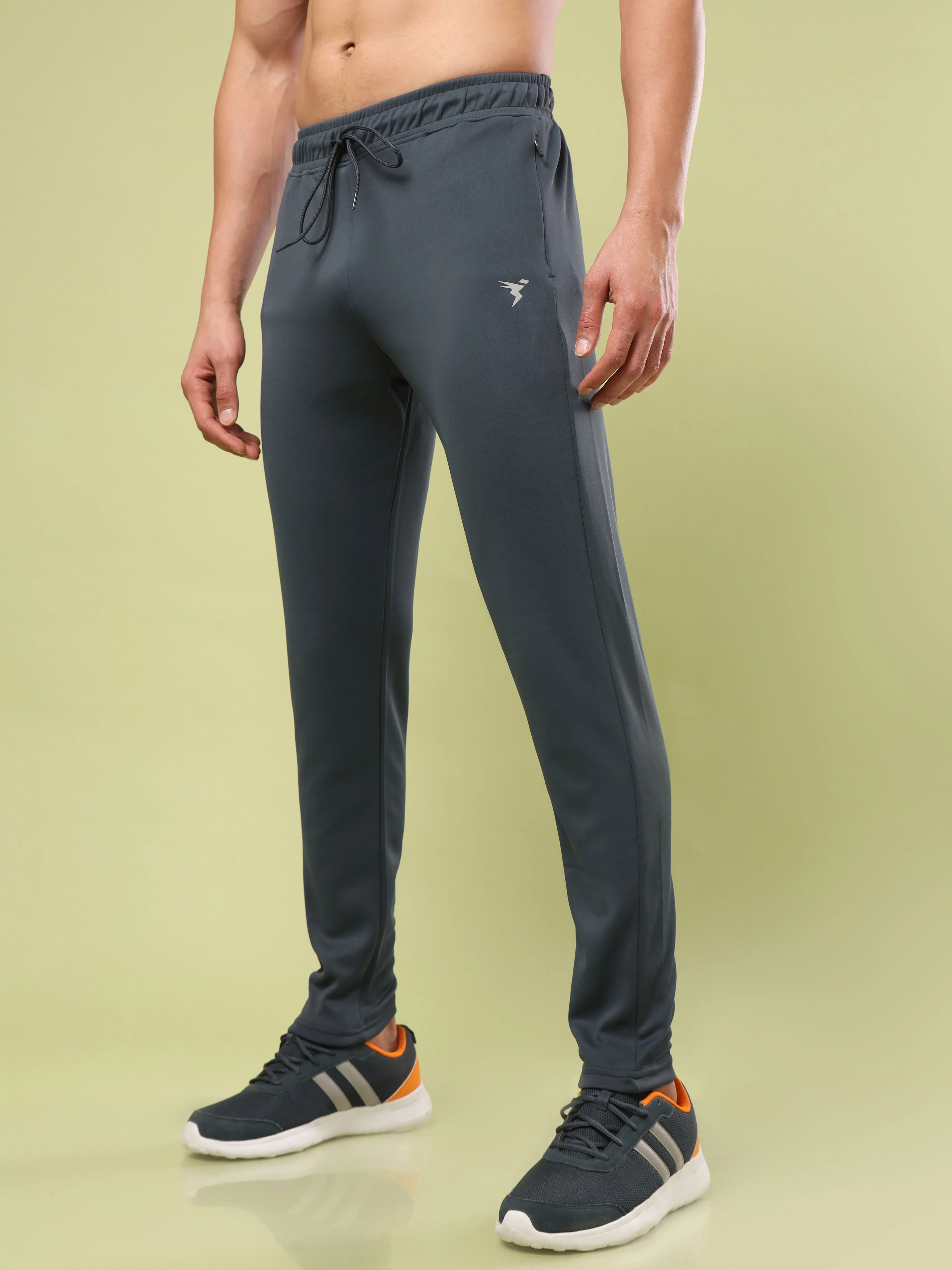 Men Solid Slim Fit Trackpants with ELASTO PLUS - Image 3
