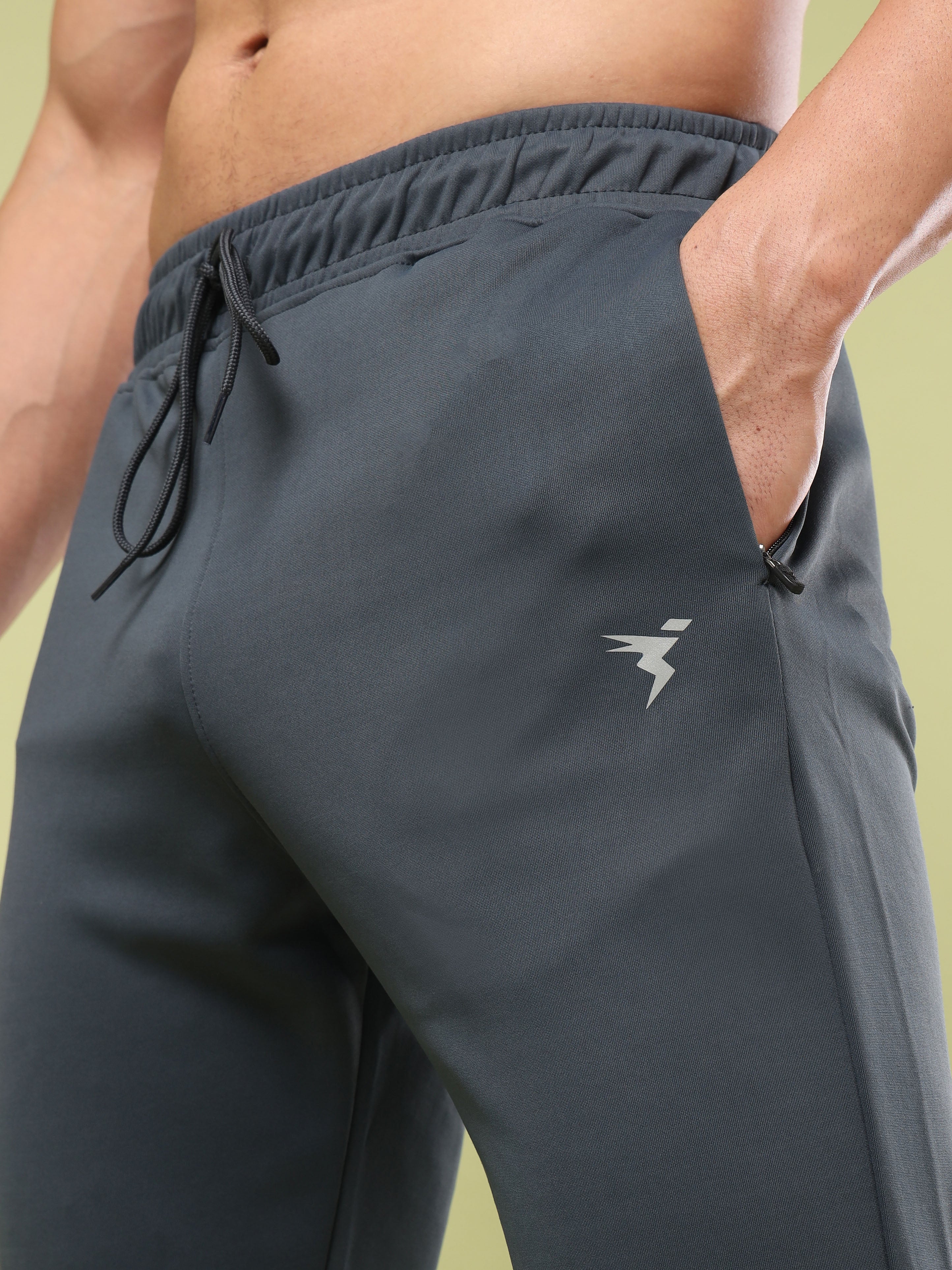 Men Solid Slim Fit Trackpants with ELASTO PLUS - Image 5