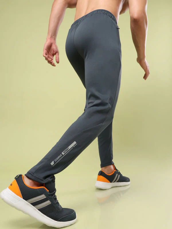 Men Solid Slim Fit Trackpants with ELASTO PLUS - Image 6