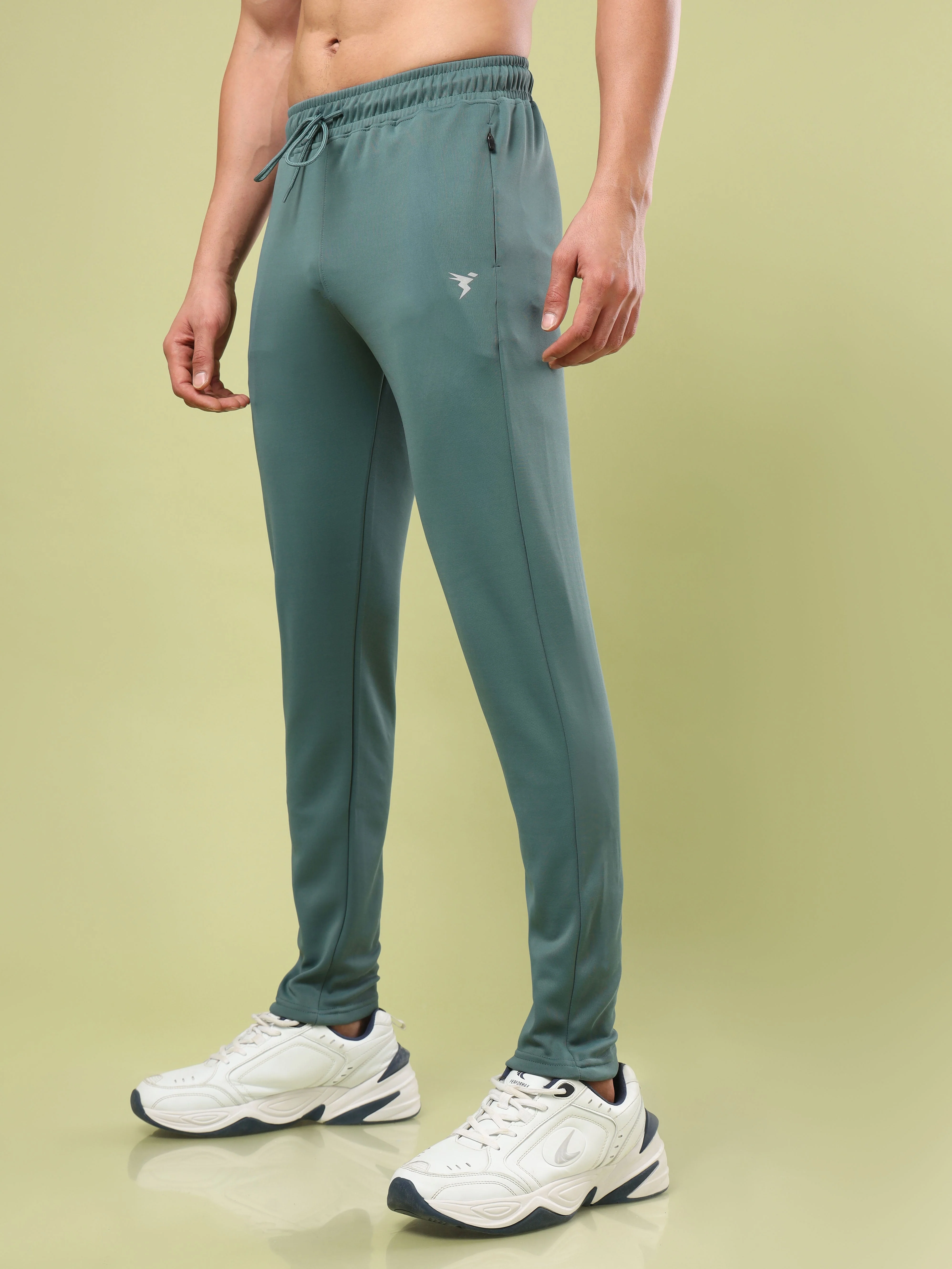 Men Solid Slim Fit Trackpants with ELASTO PLUS - Image 3