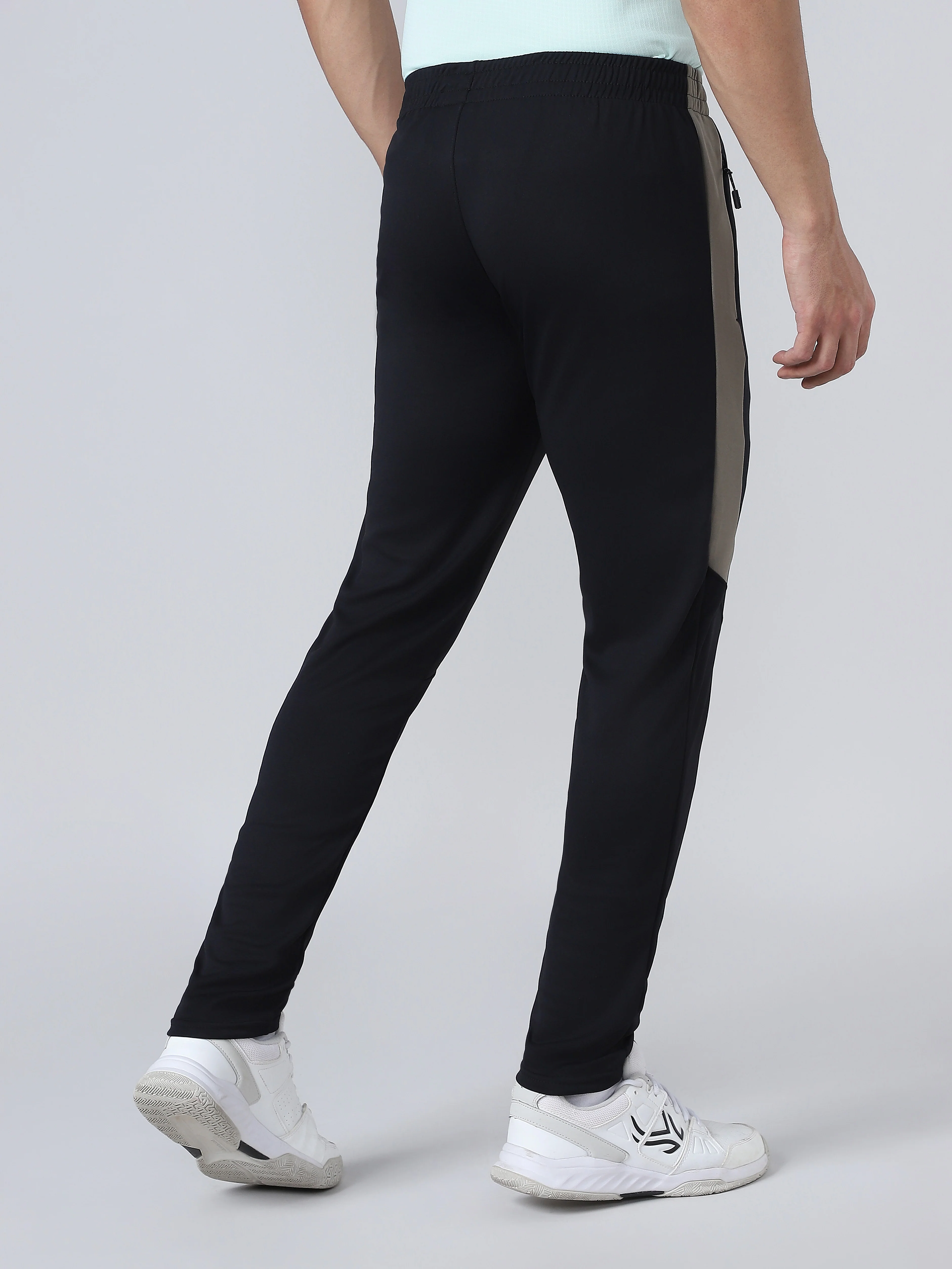 Men Solid Slim Fit Trackpants with TECHNO DRY - Image 2