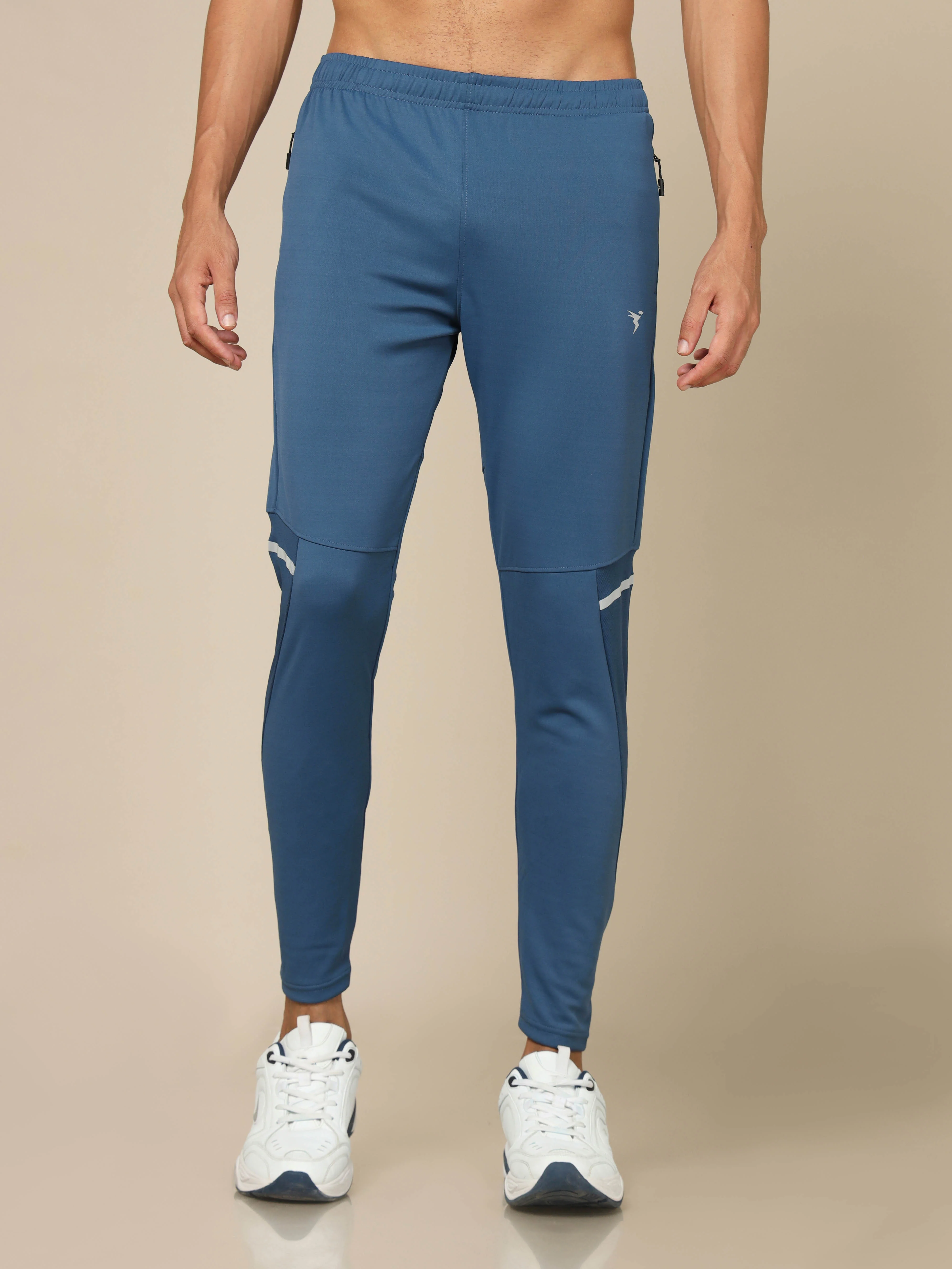 Men Solid Slim Fit Trackpants with TECHNO DRY - Image 2