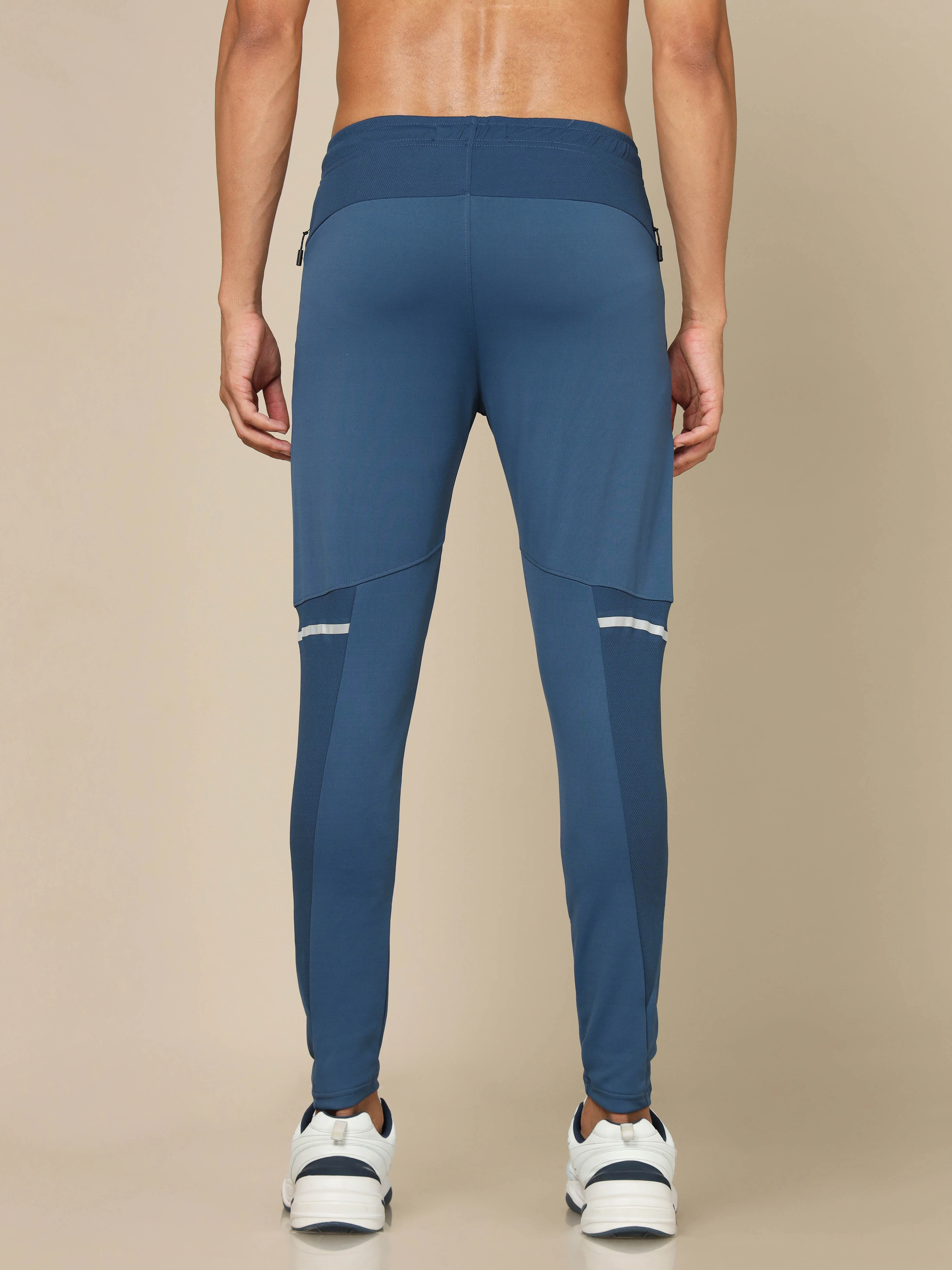 Men Solid Slim Fit Trackpants with TECHNO DRY - Image 3