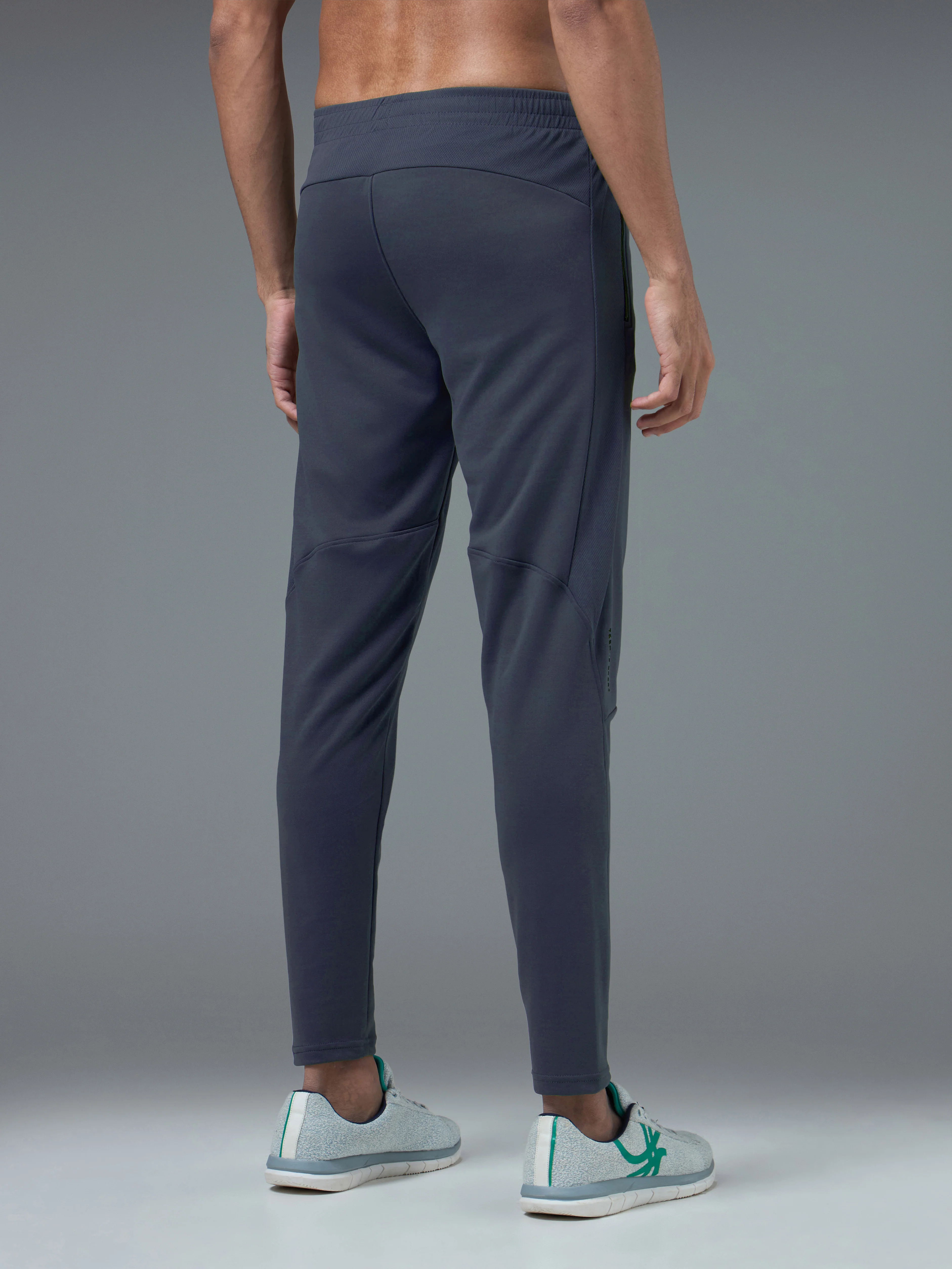 Men Solid Slim Fit Trackpants with TECHNO DRY - Image 2