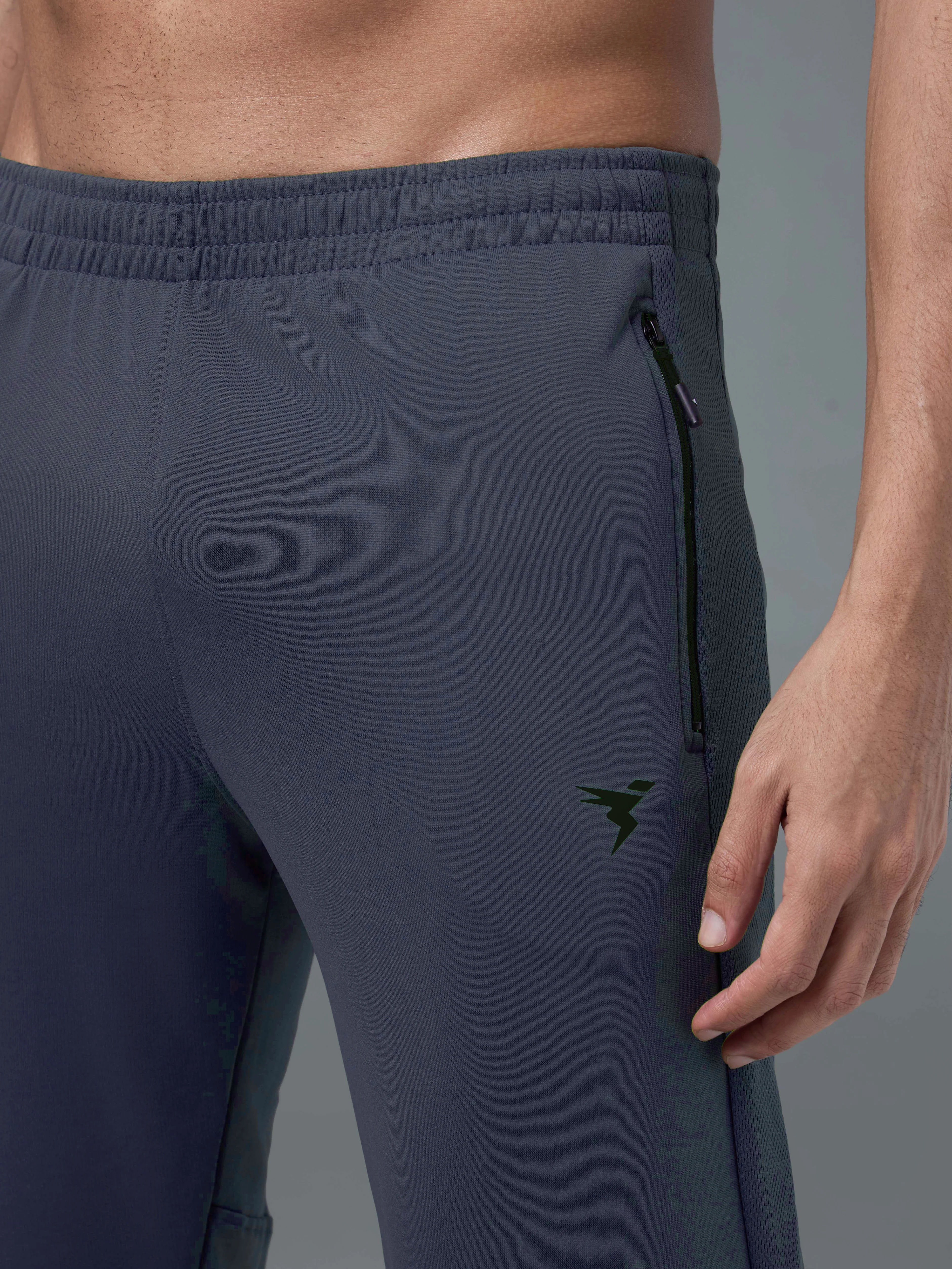 Men Solid Slim Fit Trackpants with TECHNO DRY - Image 4