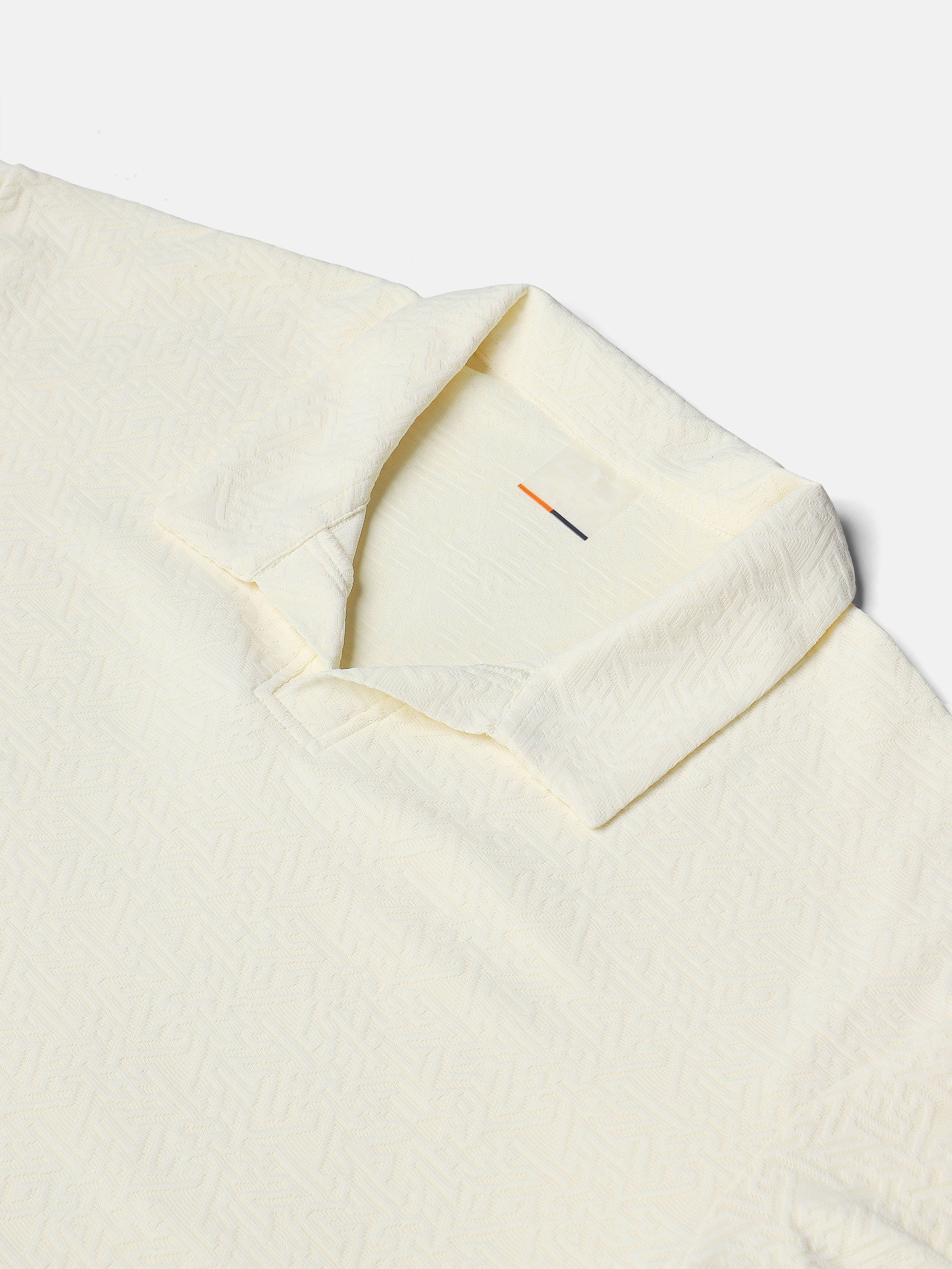 Men Textured Oversized Polo Sports T-shirt with COTFLEX - Image 8