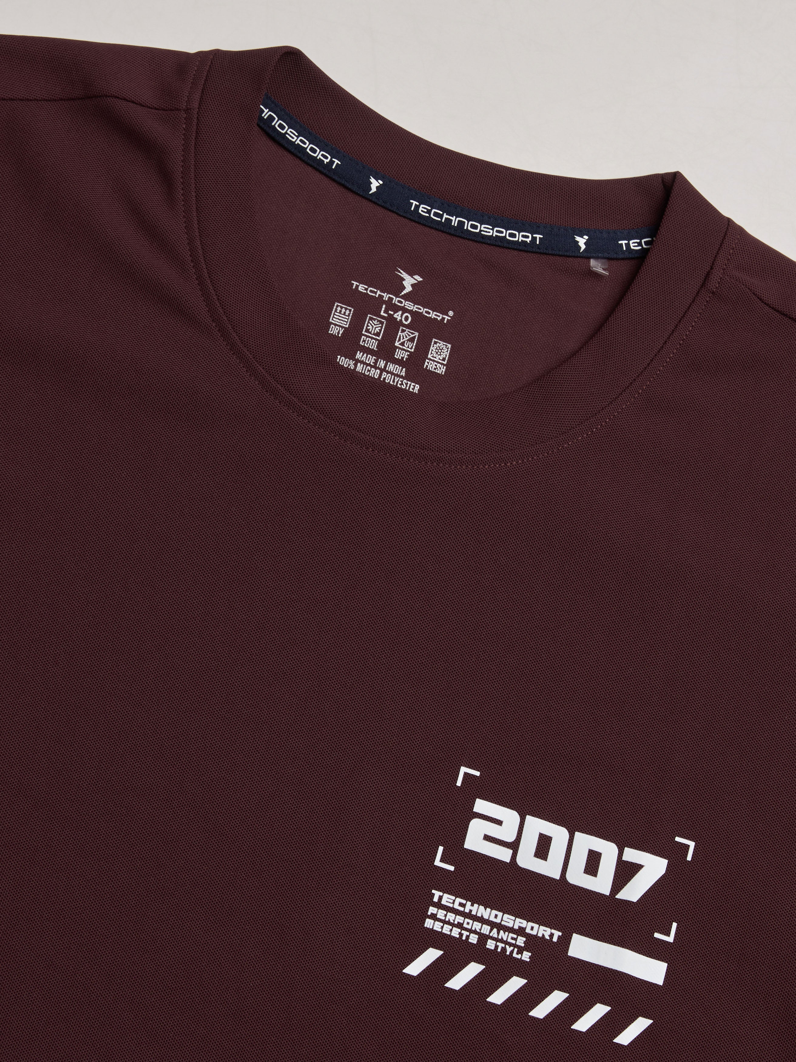 Men Typography Printed Oversized Round Neck Sports T-shirt with MATPIQ - Image 6