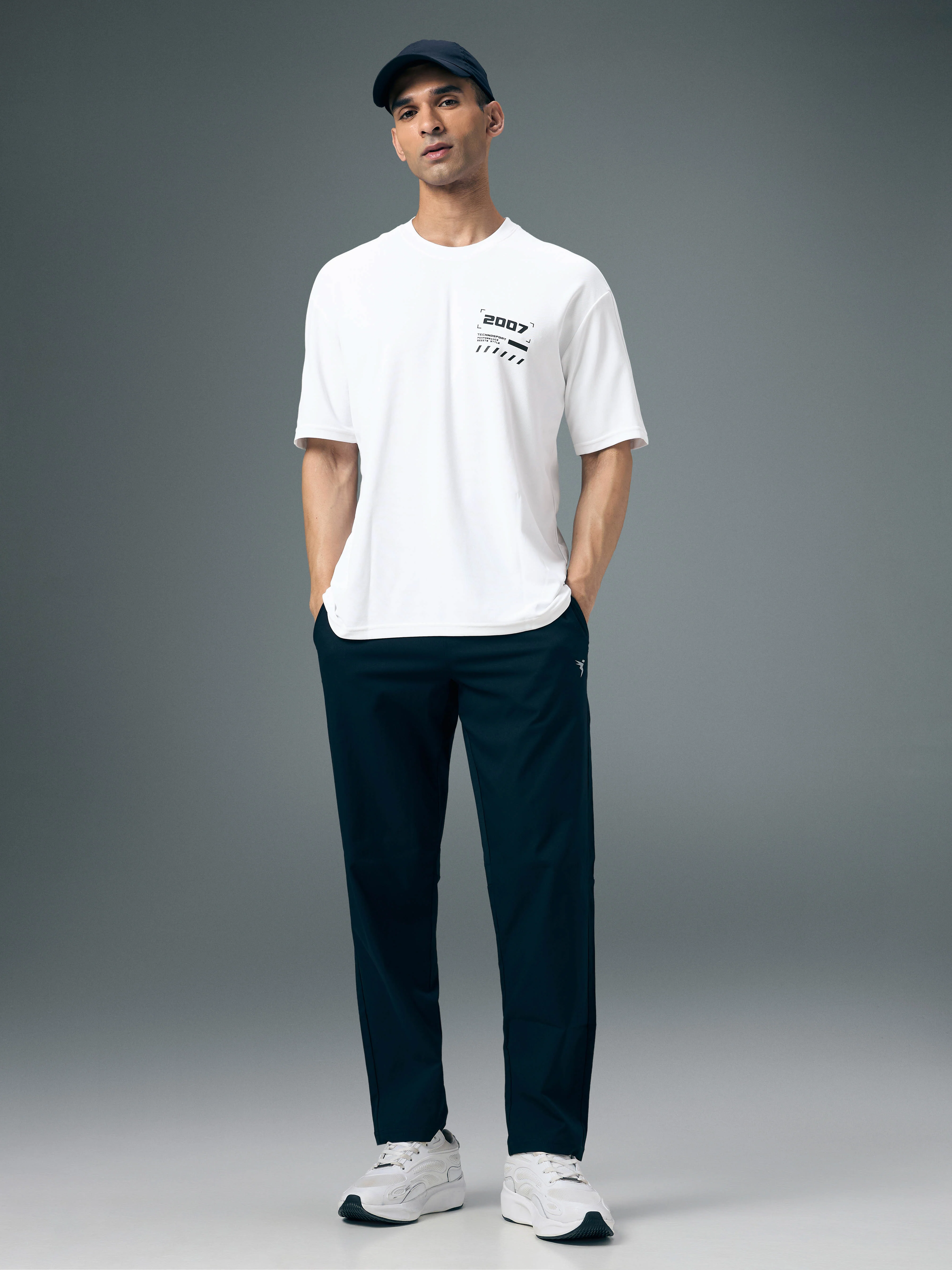 Men Typography Printed Oversized Round Neck Sports T-shirt with MATPIQ - Image 5