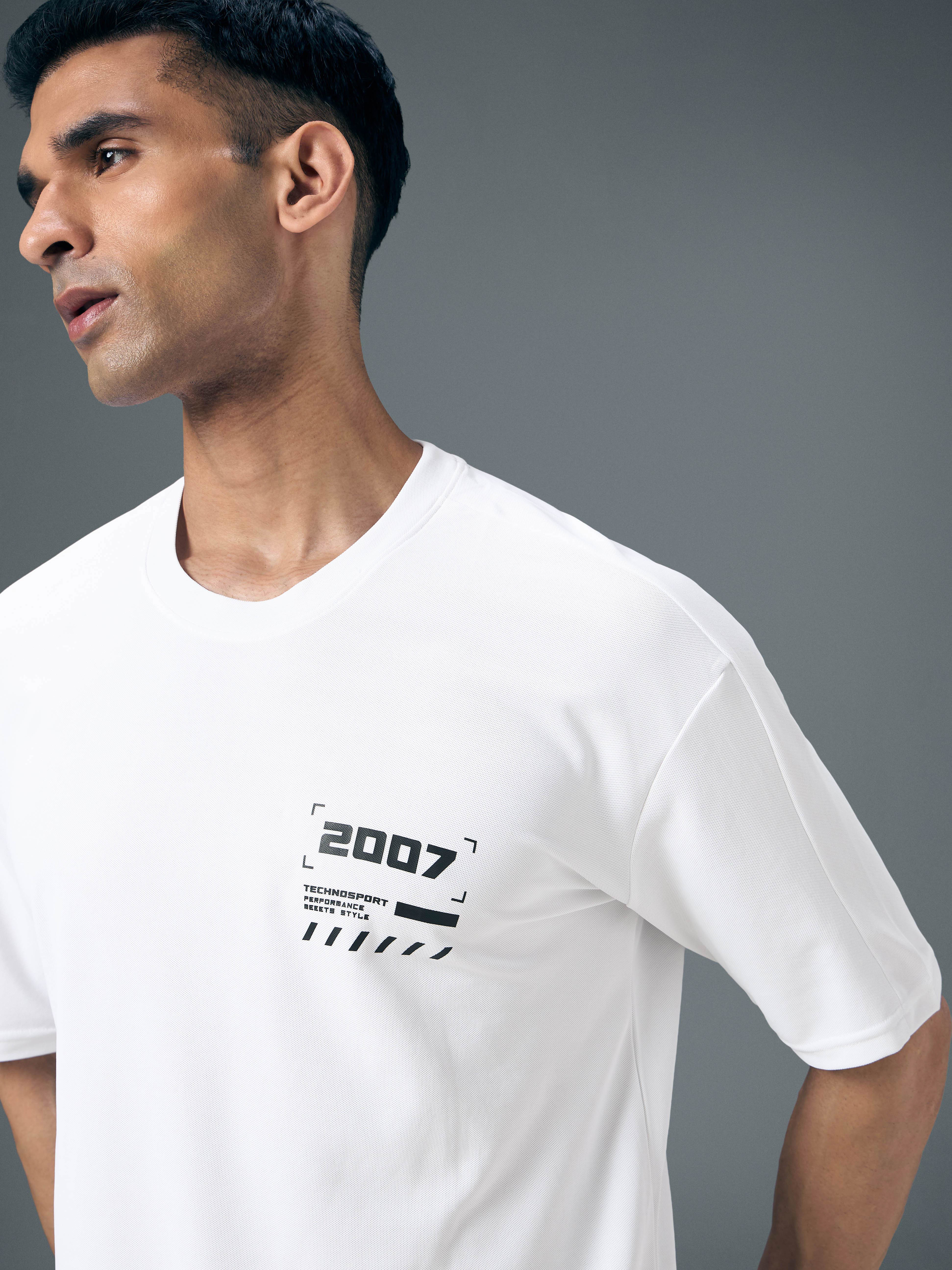Men Typography Printed Oversized Round Neck Sports T-shirt with MATPIQ - Image 6