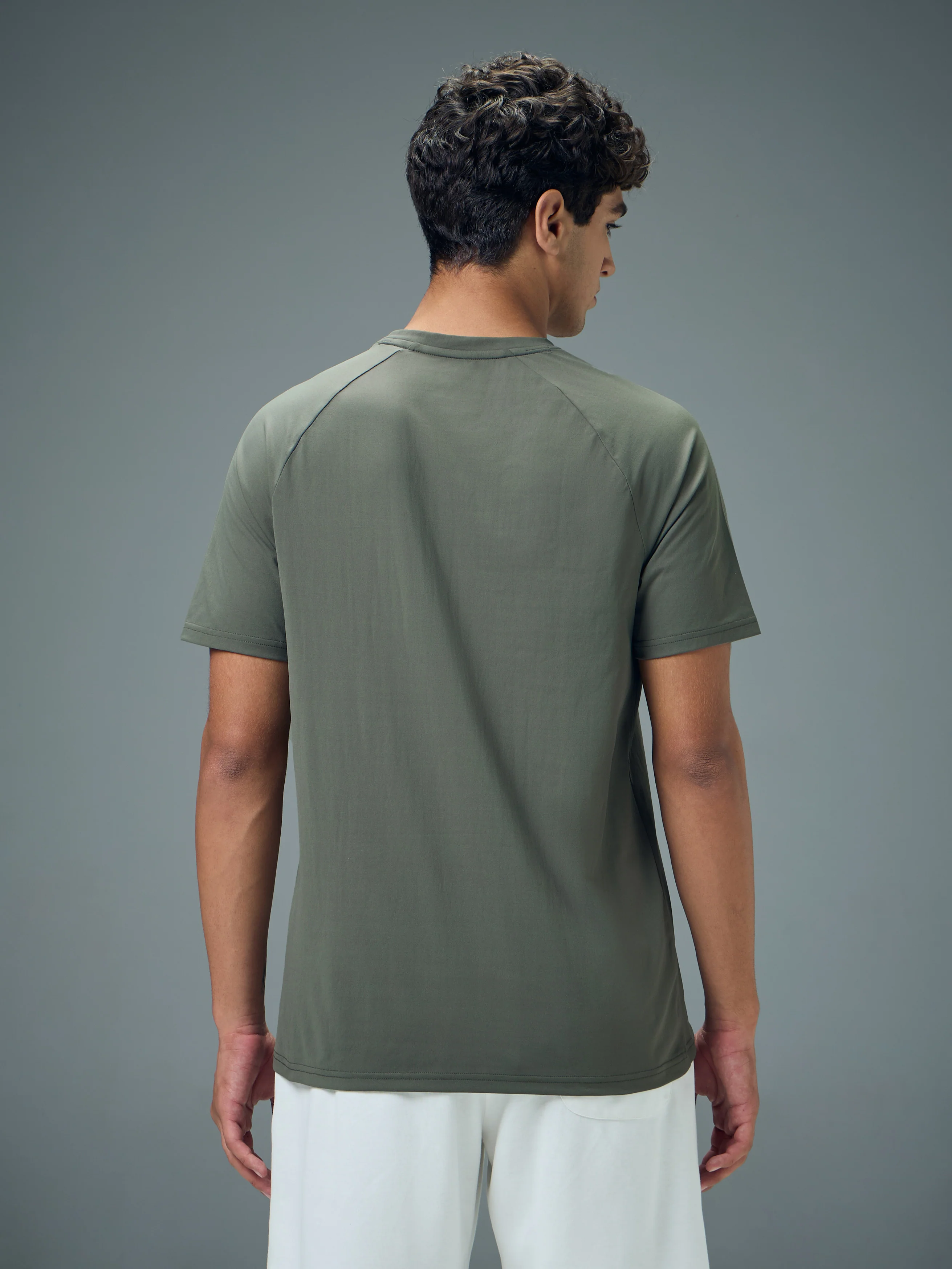 Men Typography Printed Slim Fit Round Neck Sports T-shirt with COTFLEX - Image 3