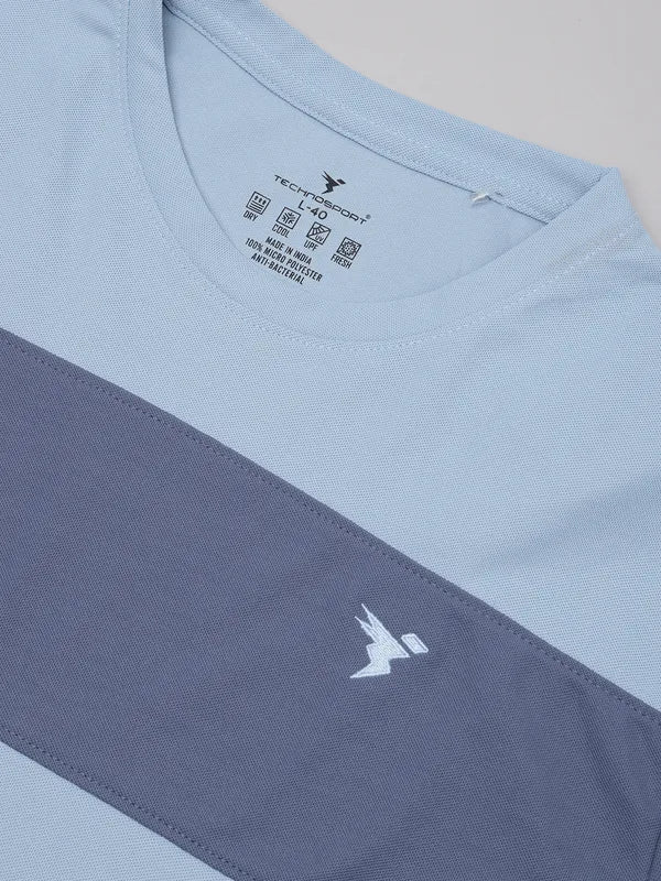 Men Colorblock Slim Fit Crew Neck T-shirt with TECHNOLITE - Image 6