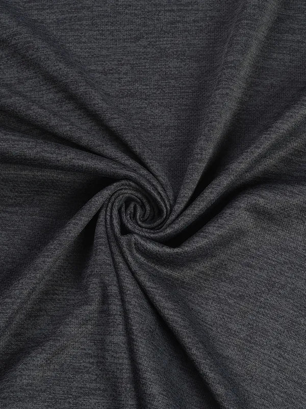 Men Melange Slim Fit Crew Neck T-shirt with DOUBLE COOL - Image 9