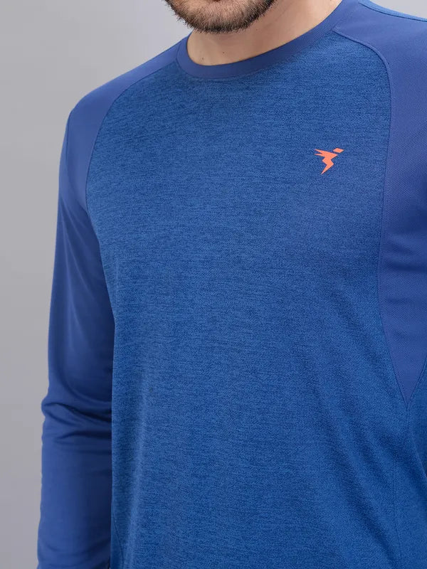 Men Melange Slim Fit Crew Neck T-shirt with DOUBLE COOL - Image 6